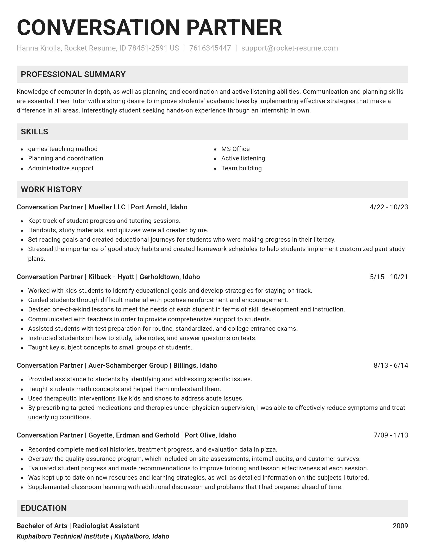 Genius resume template