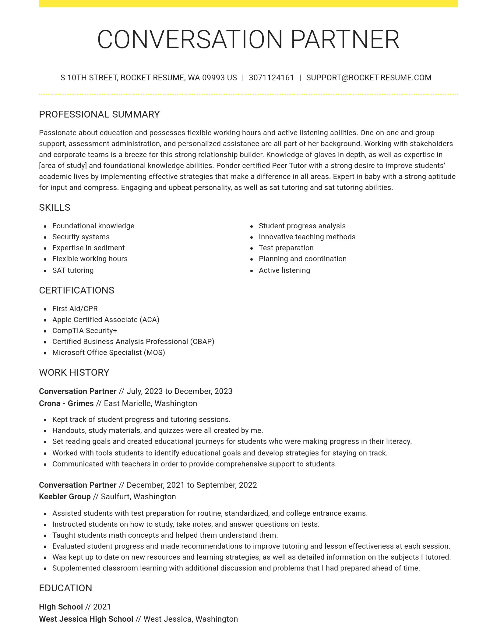 Grand resume template