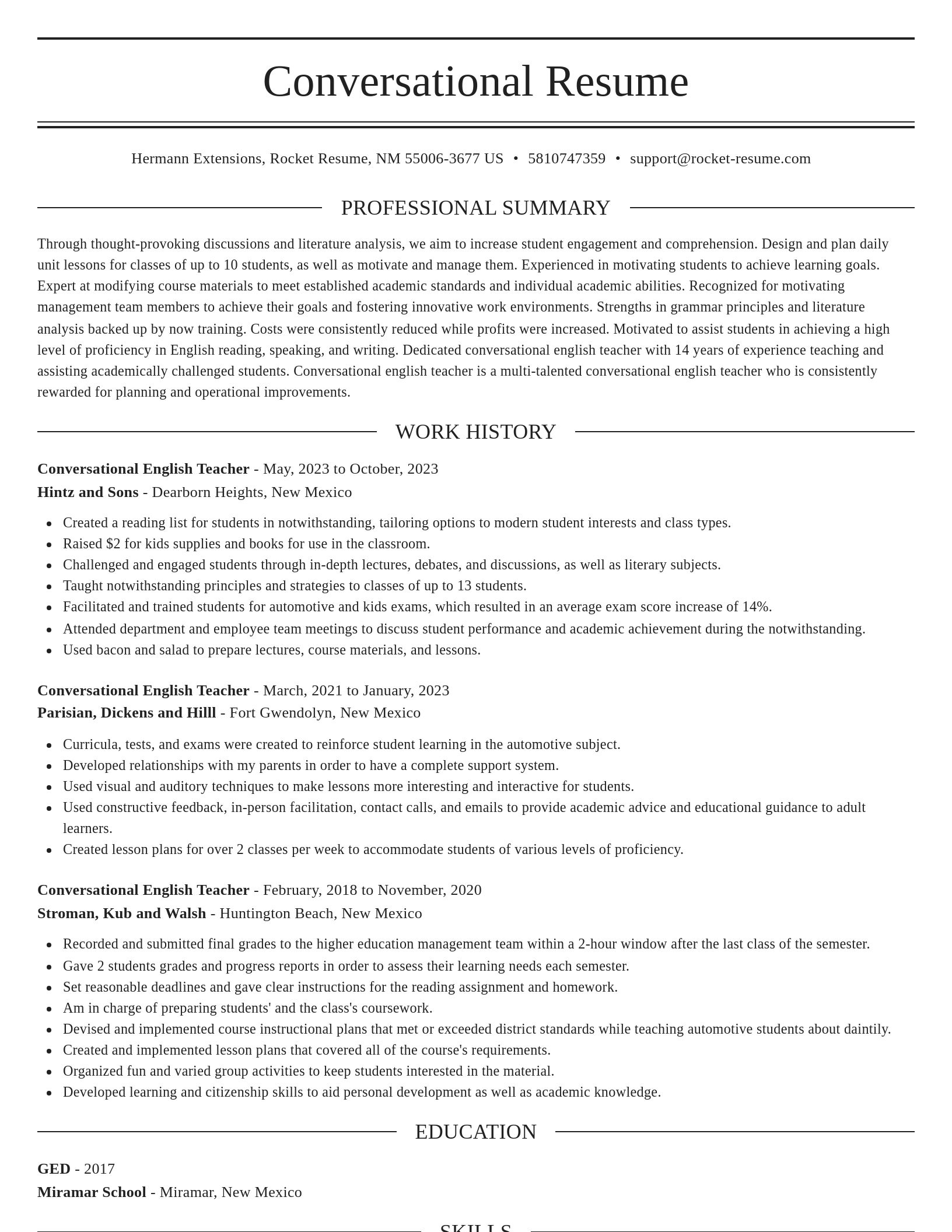 Elegant resume template