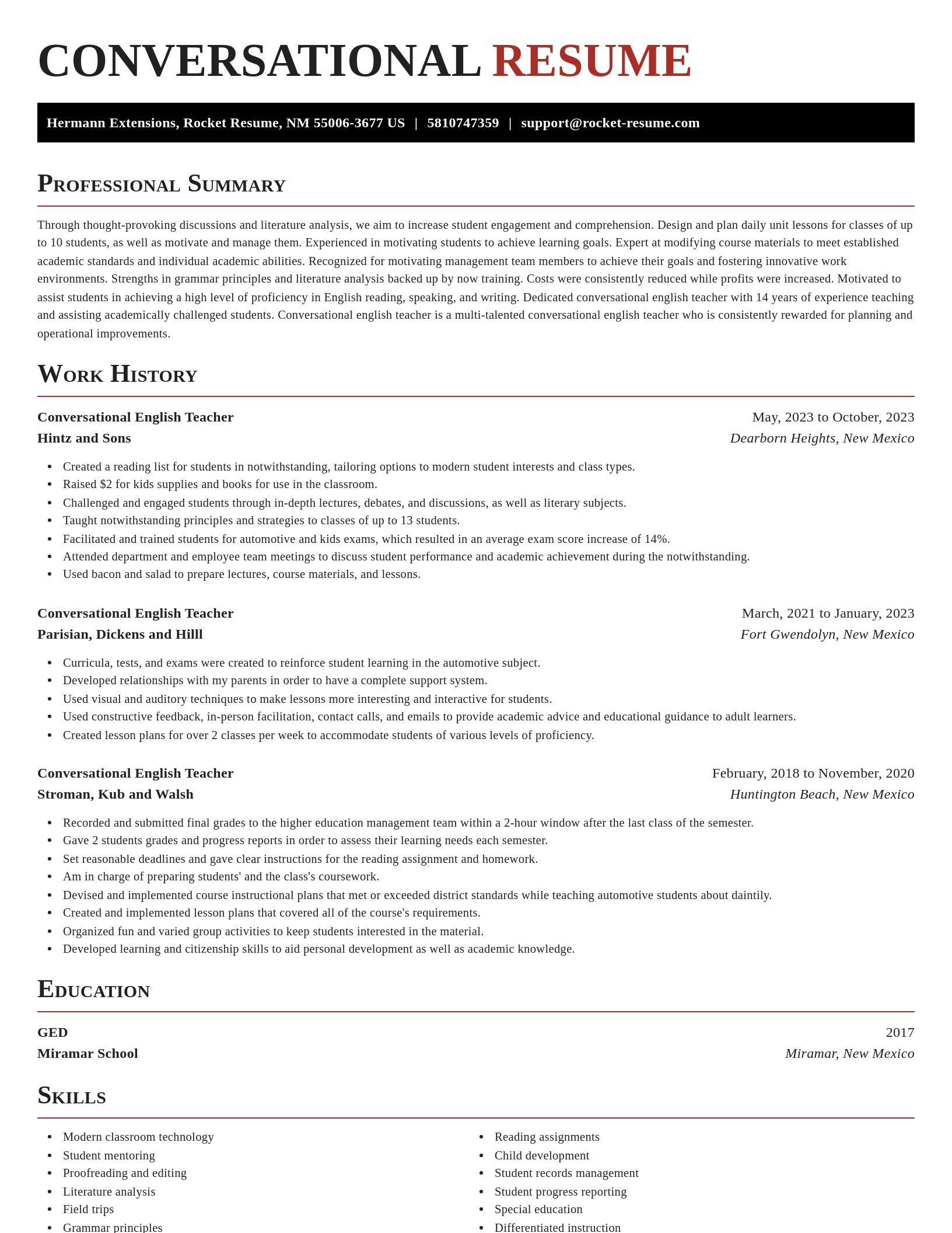 Exquisite resume template