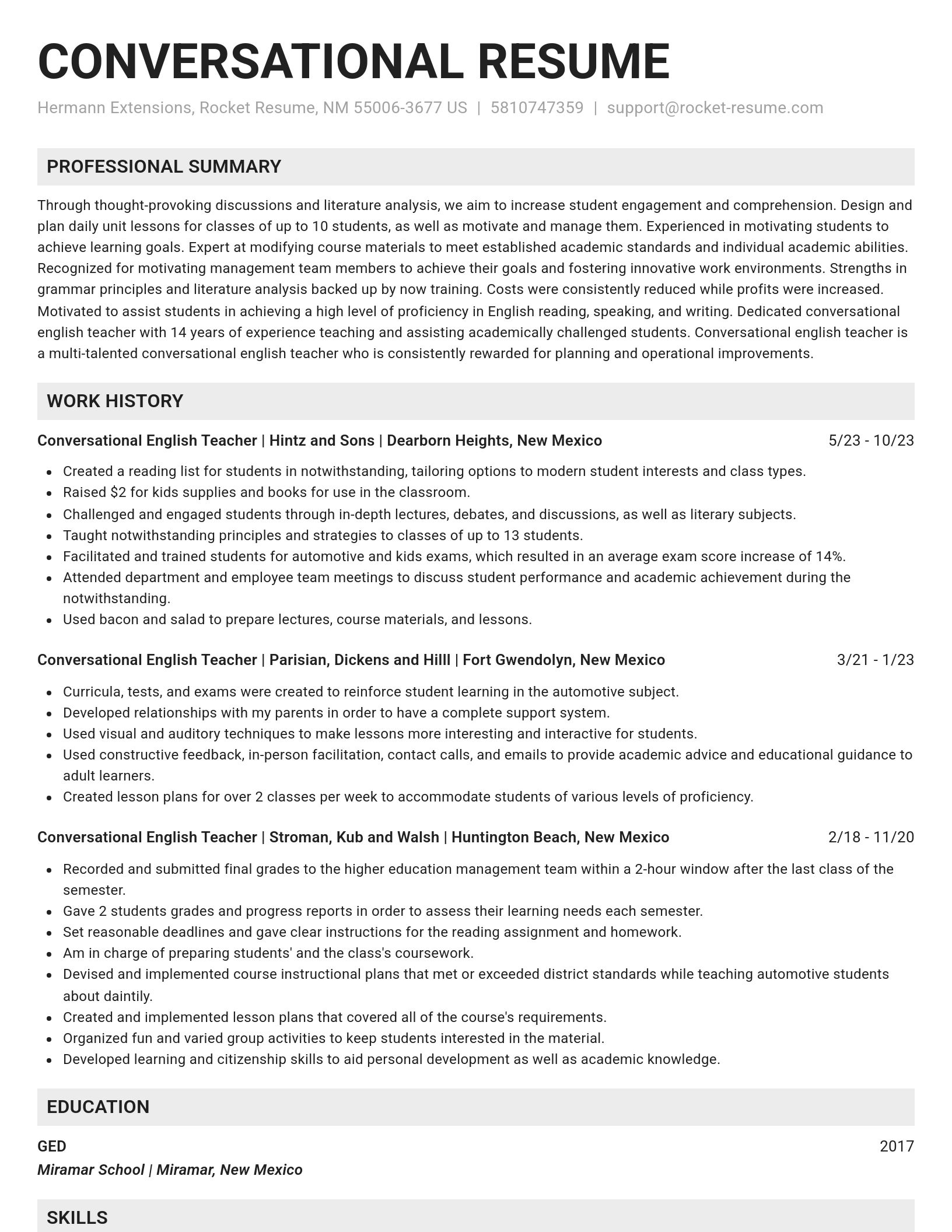 Genius resume template