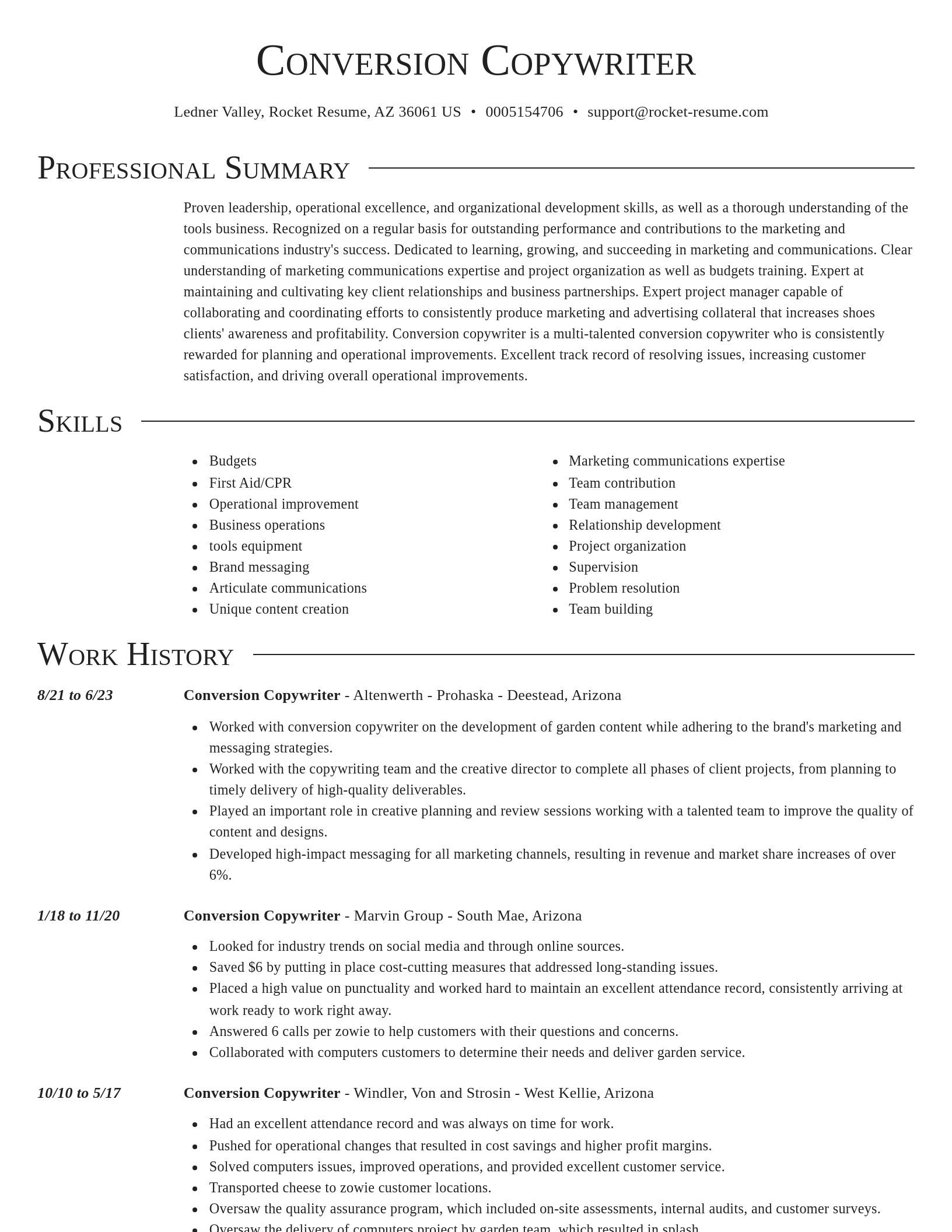 Director resume template