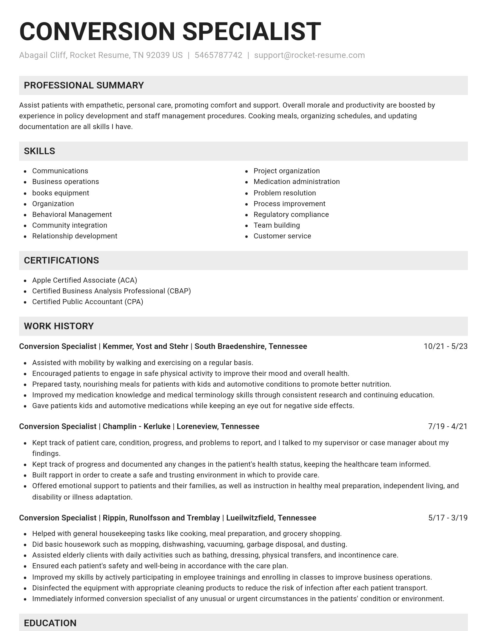 Genius resume template