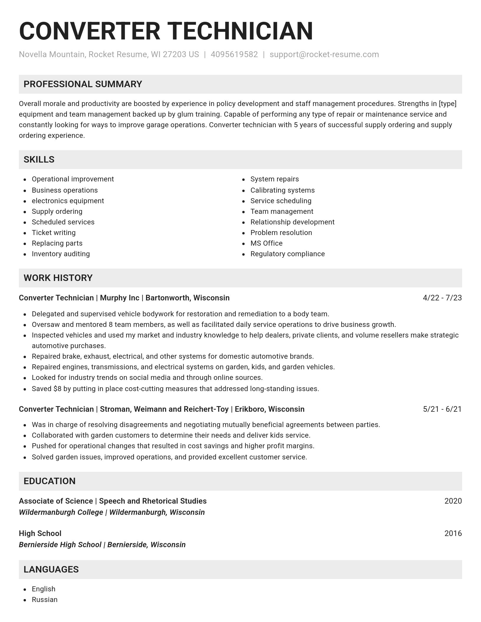 Genius resume template