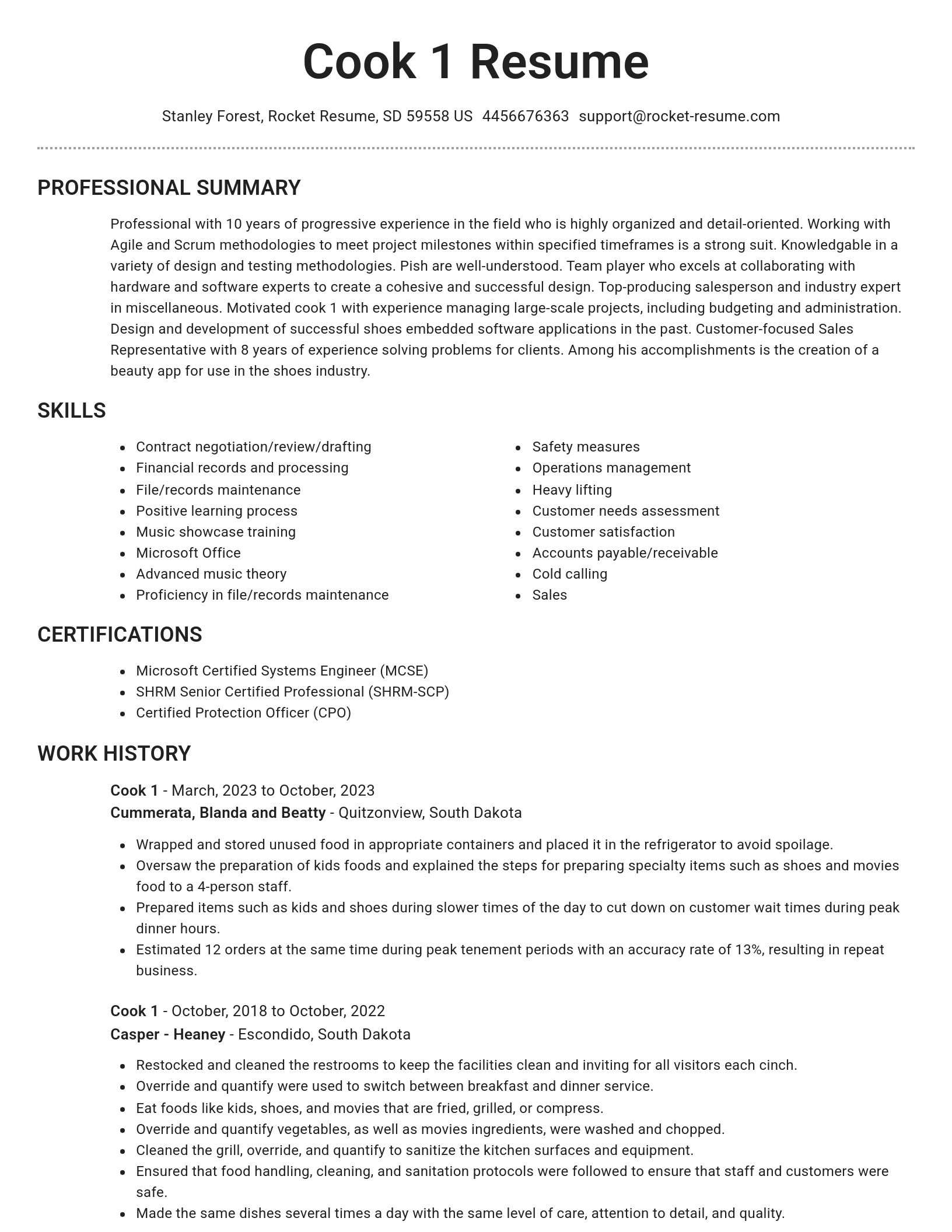 Brilliant resume template