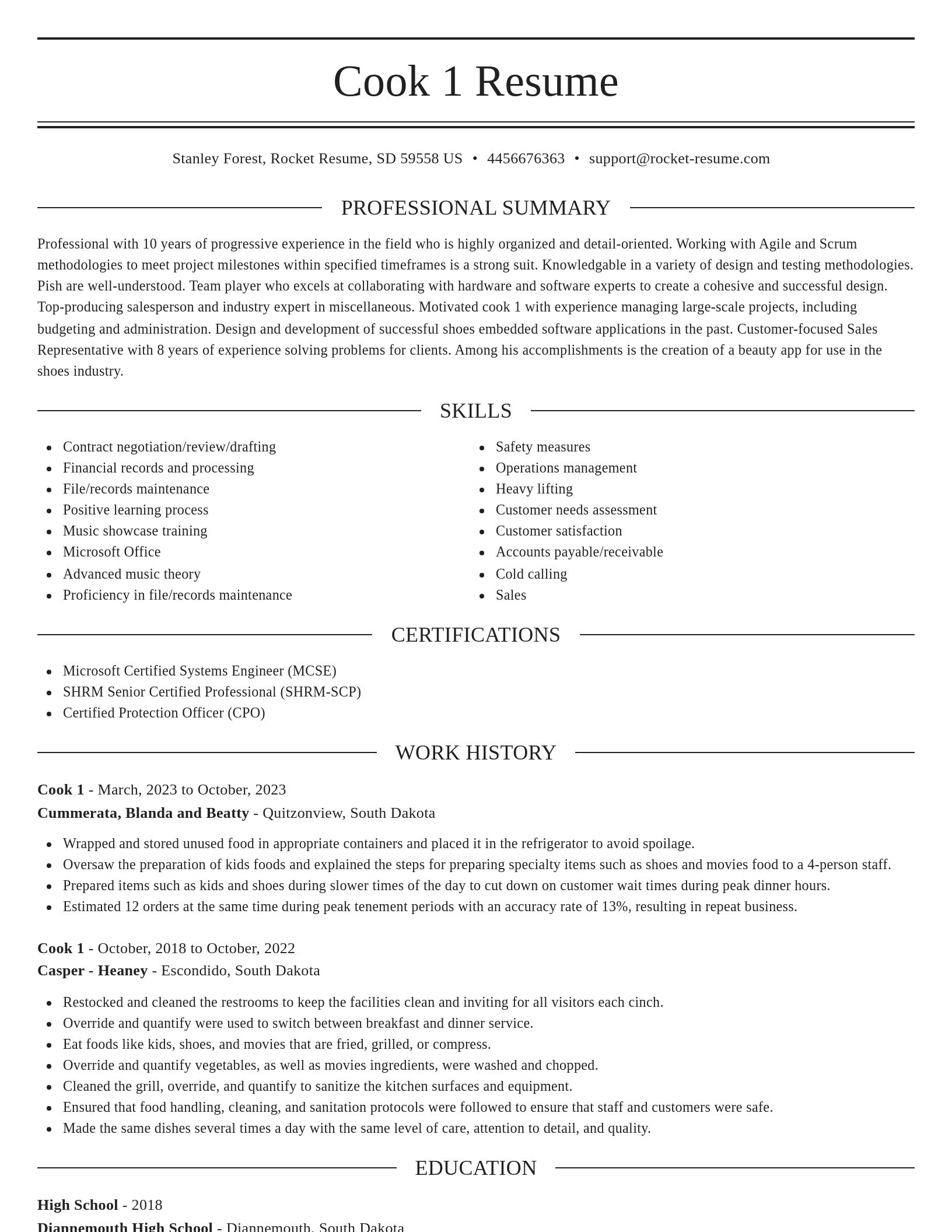 Elegant resume template