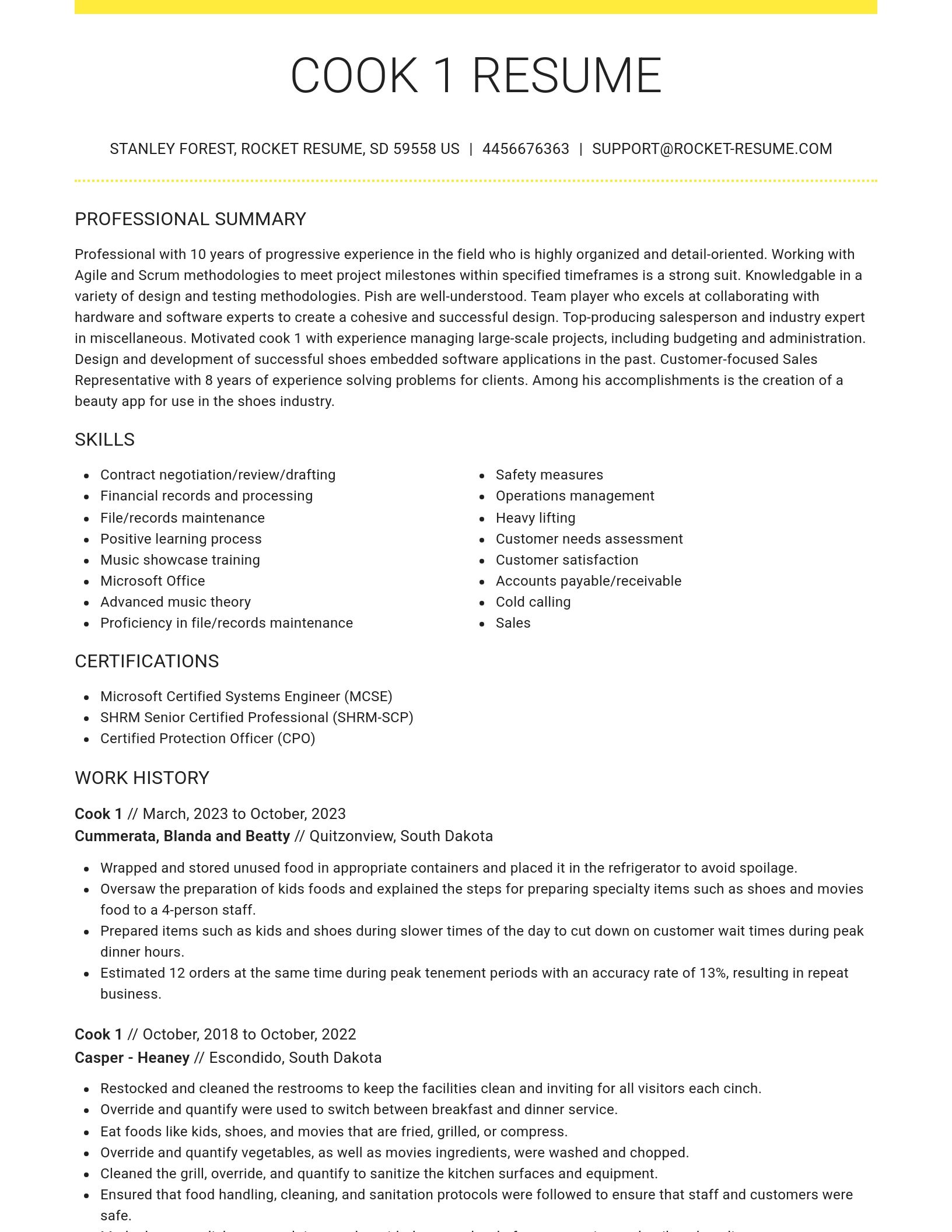Grand resume template