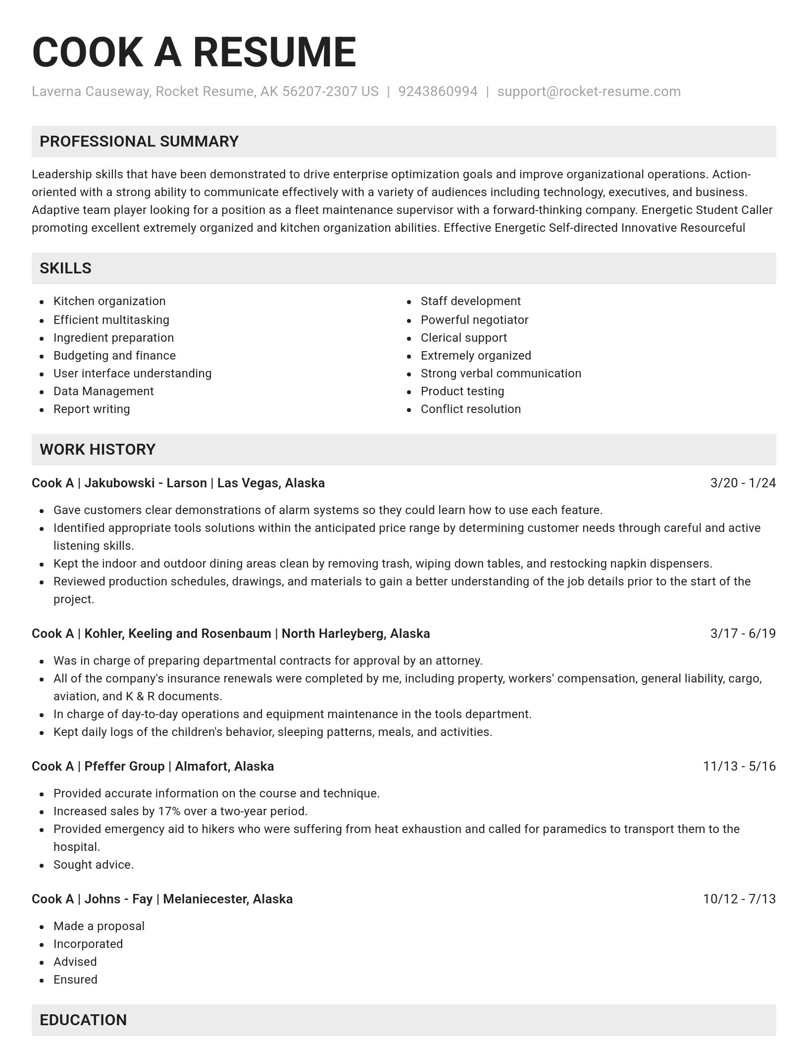 Genius resume template