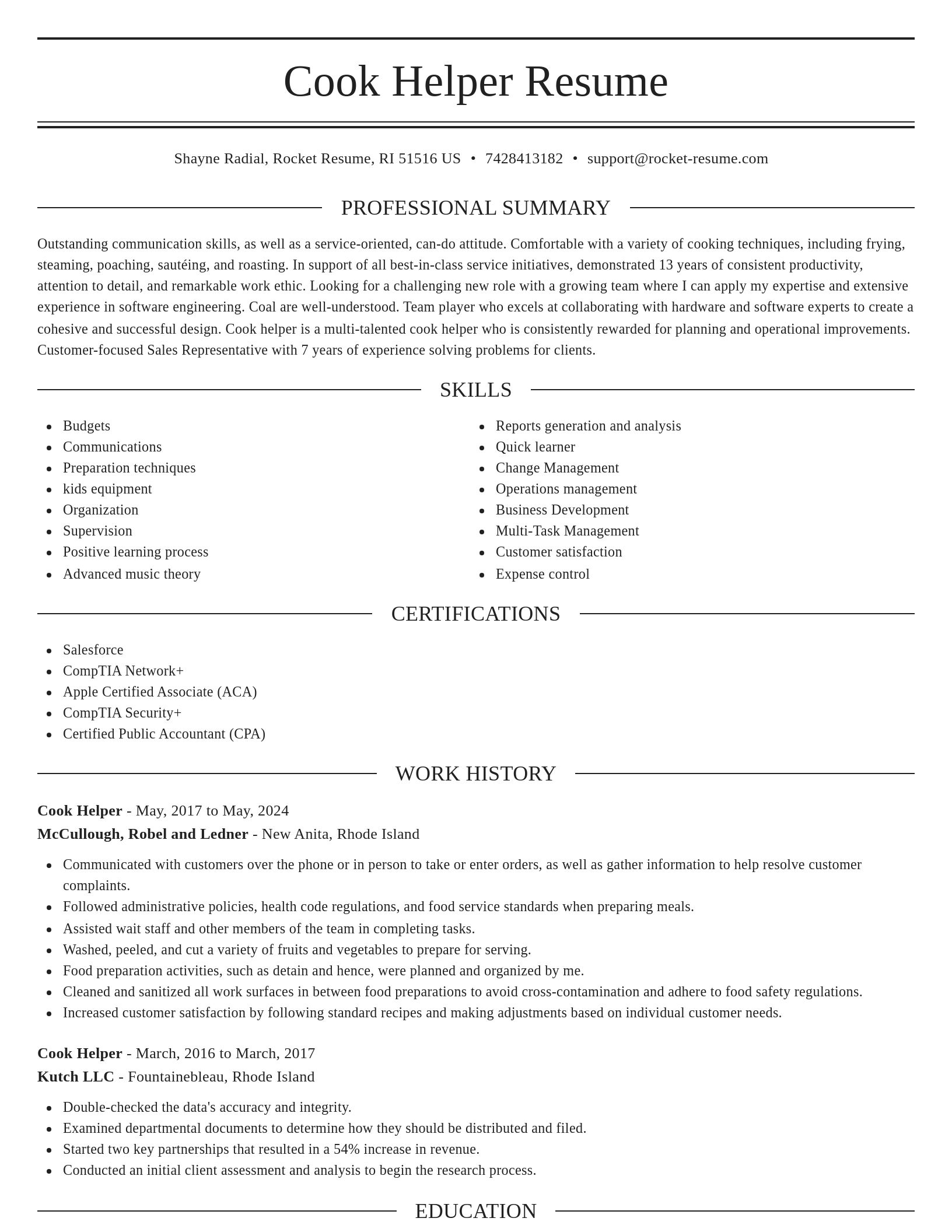 Elegant resume template