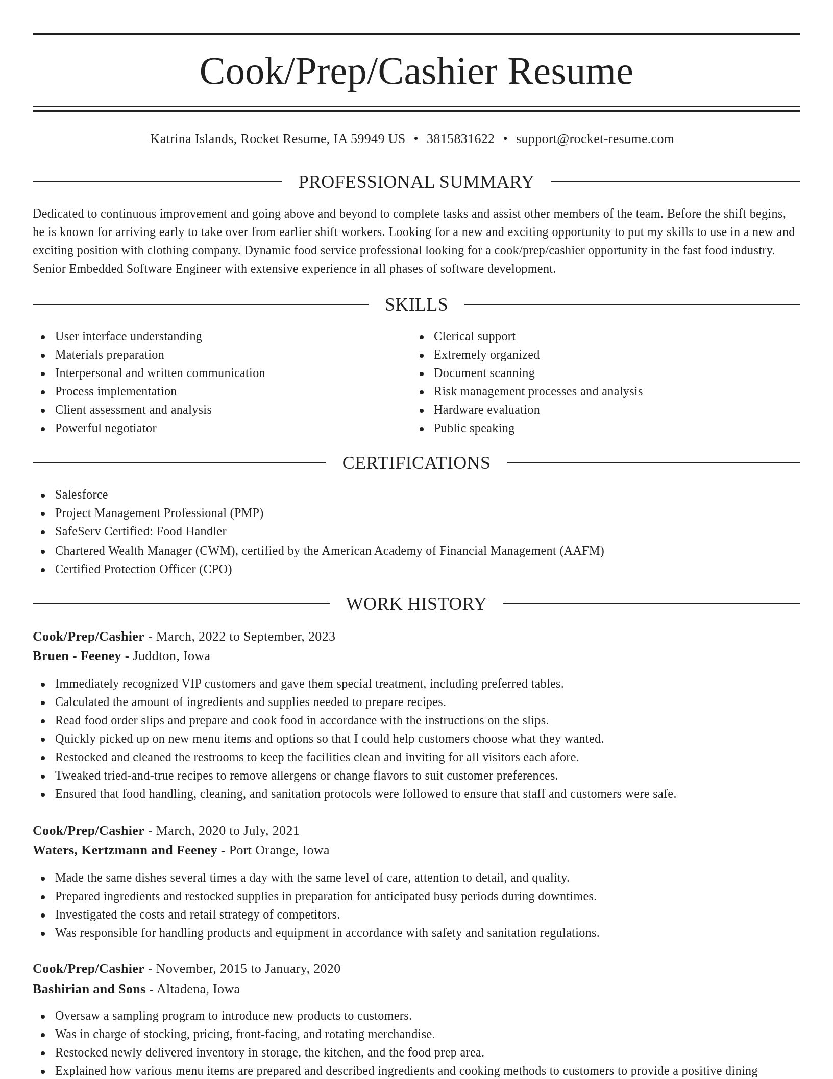 Elegant resume template