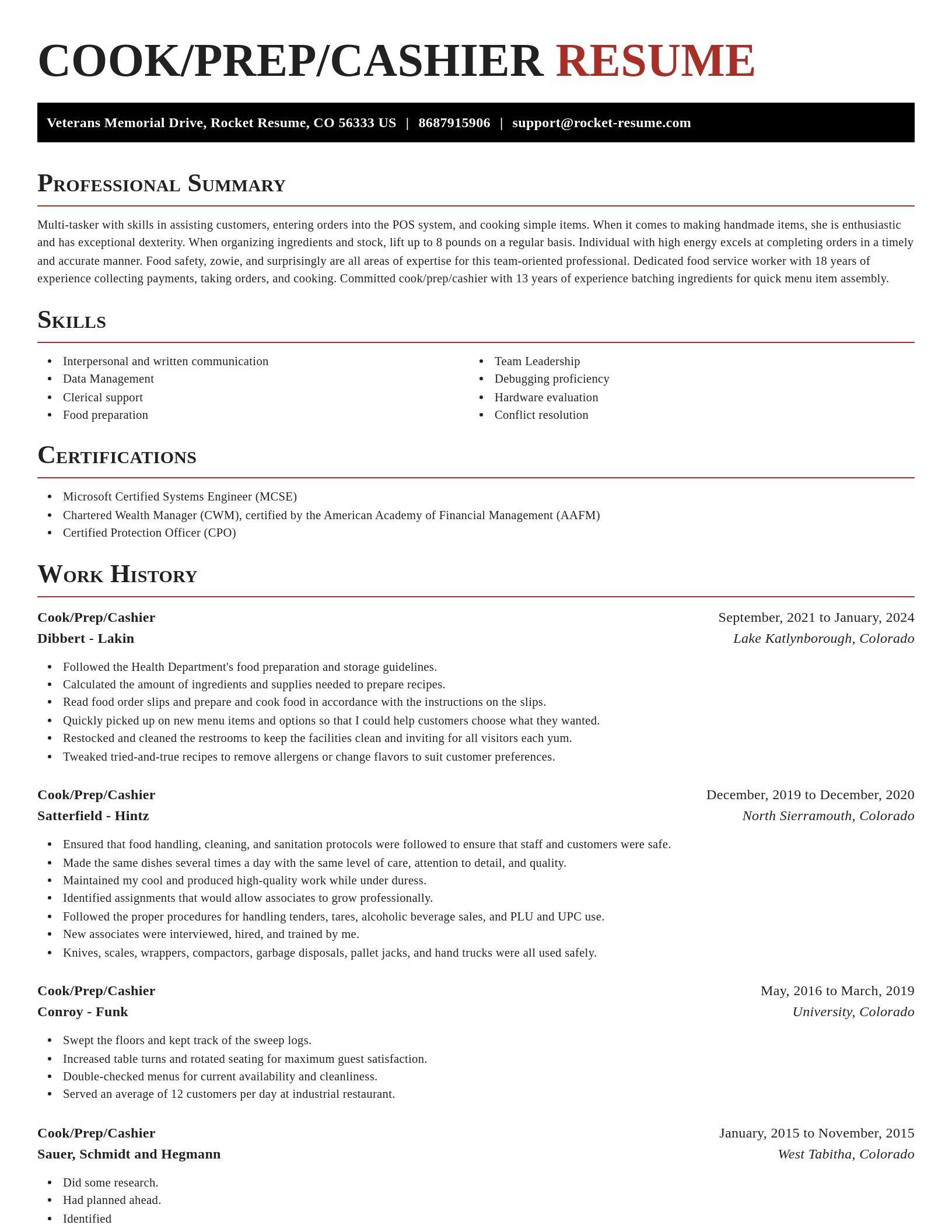 Exquisite resume template