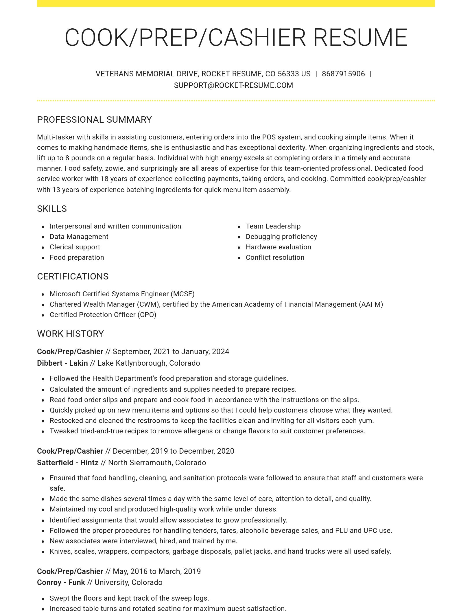 Grand resume template