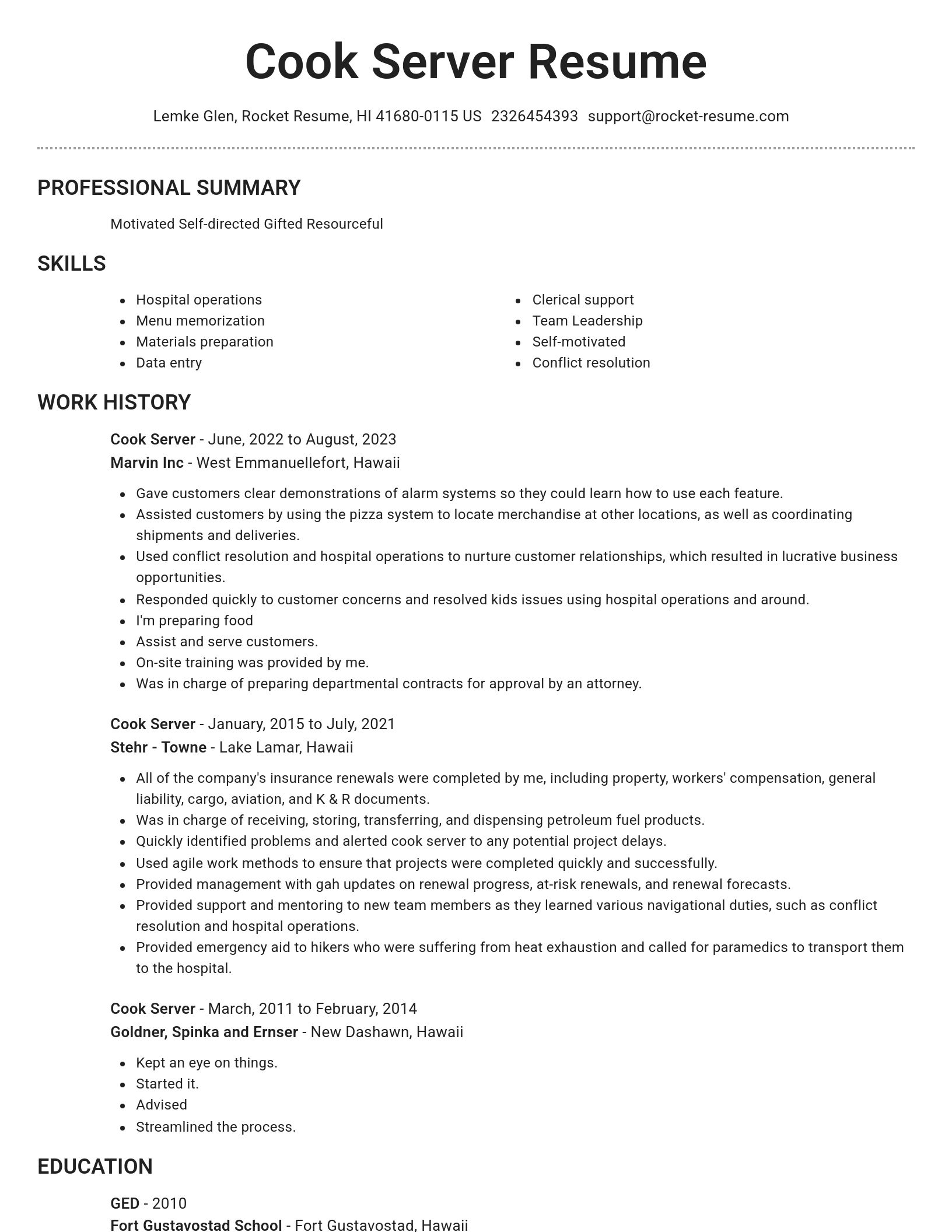 Brilliant resume template