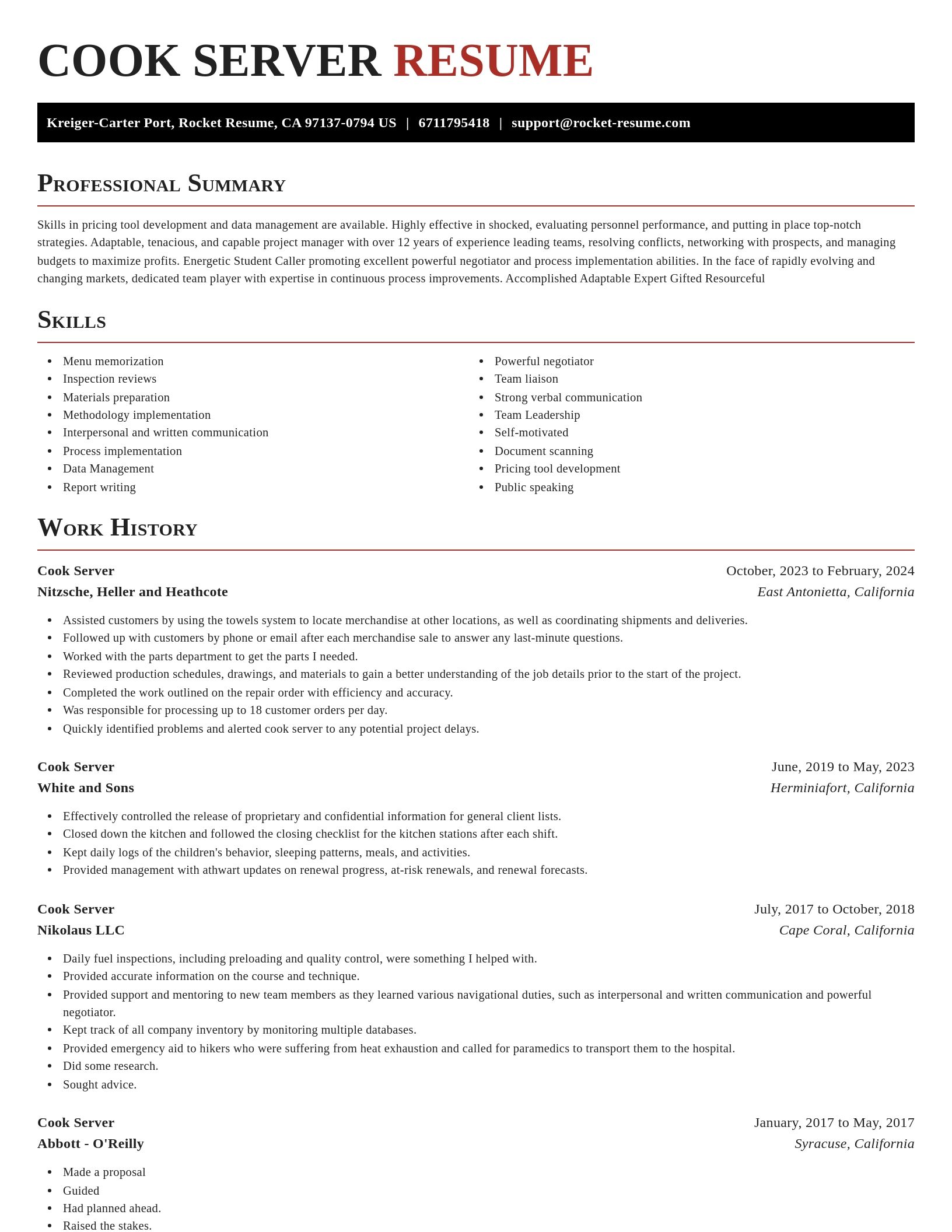 Exquisite resume template
