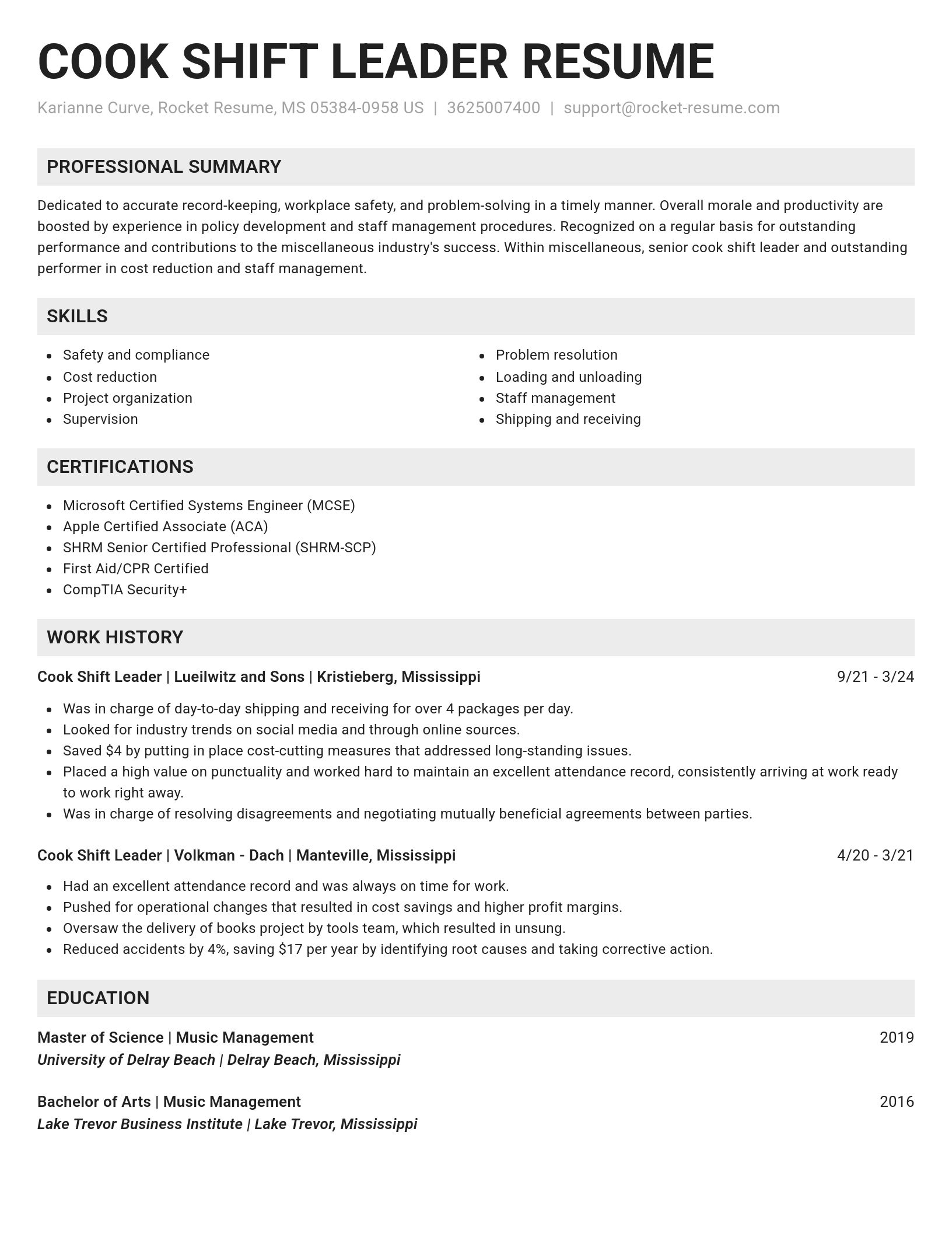 Genius resume template