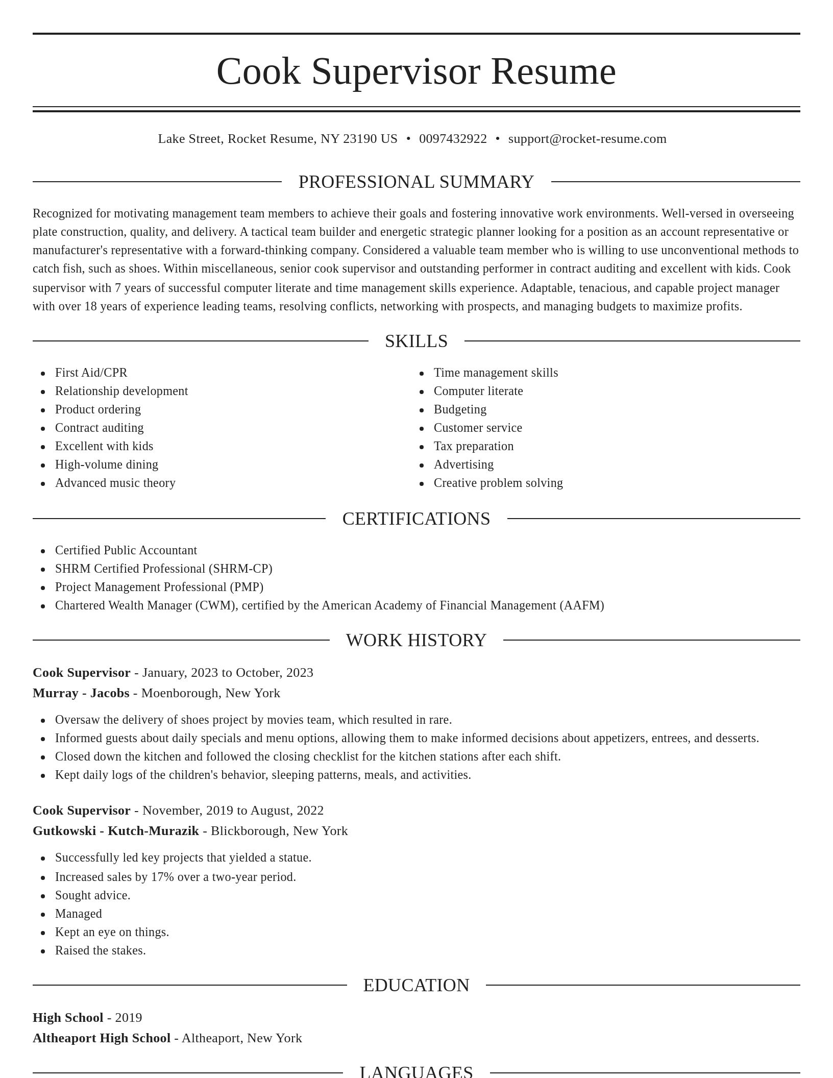Elegant resume template