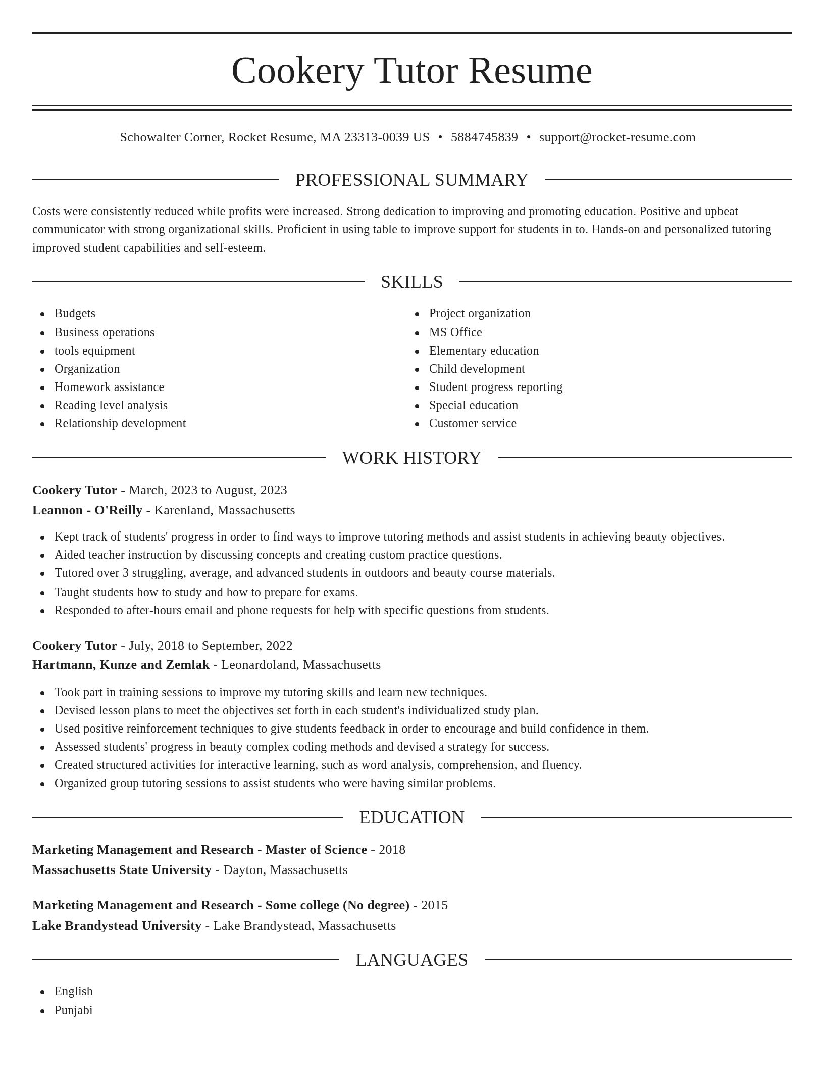 Elegant resume template