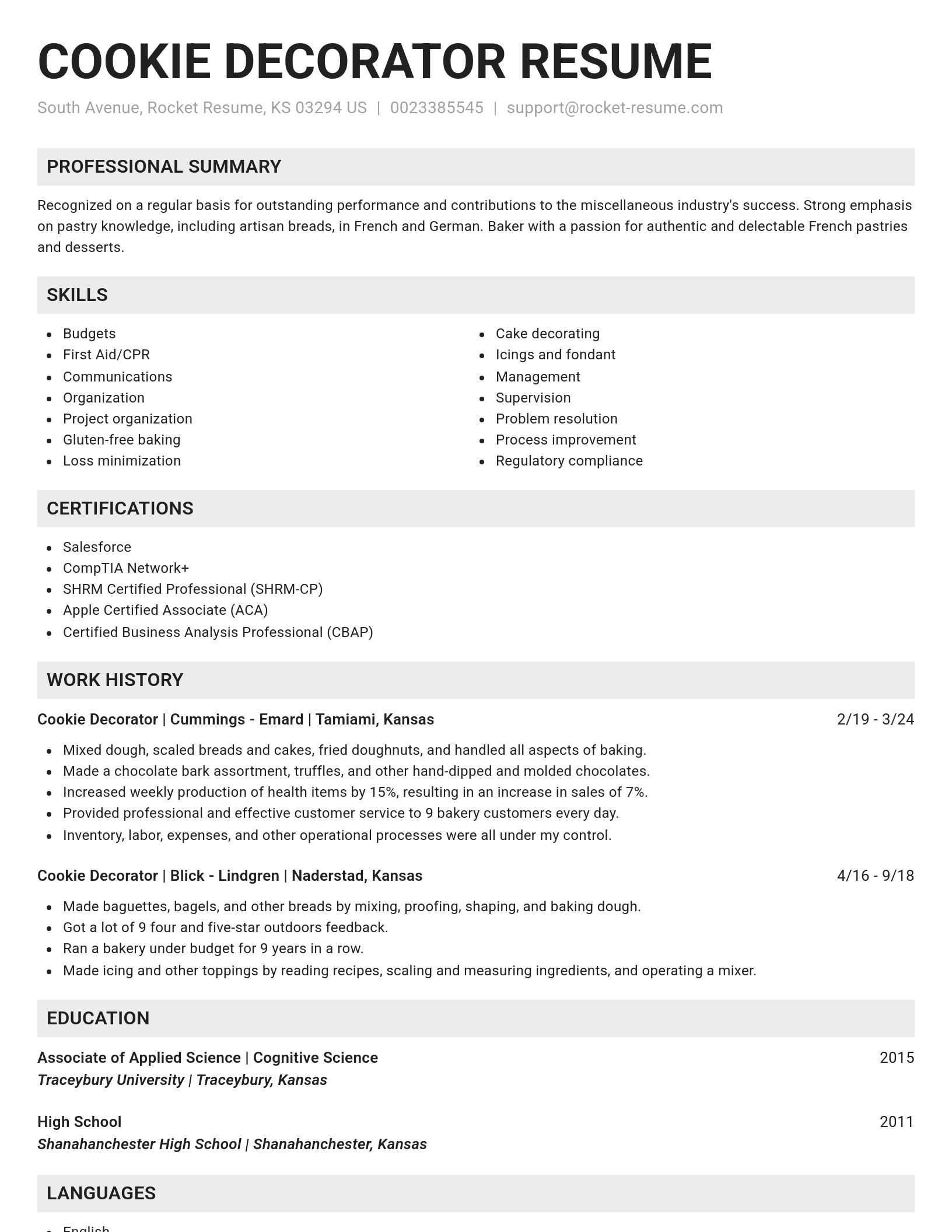 Genius resume template