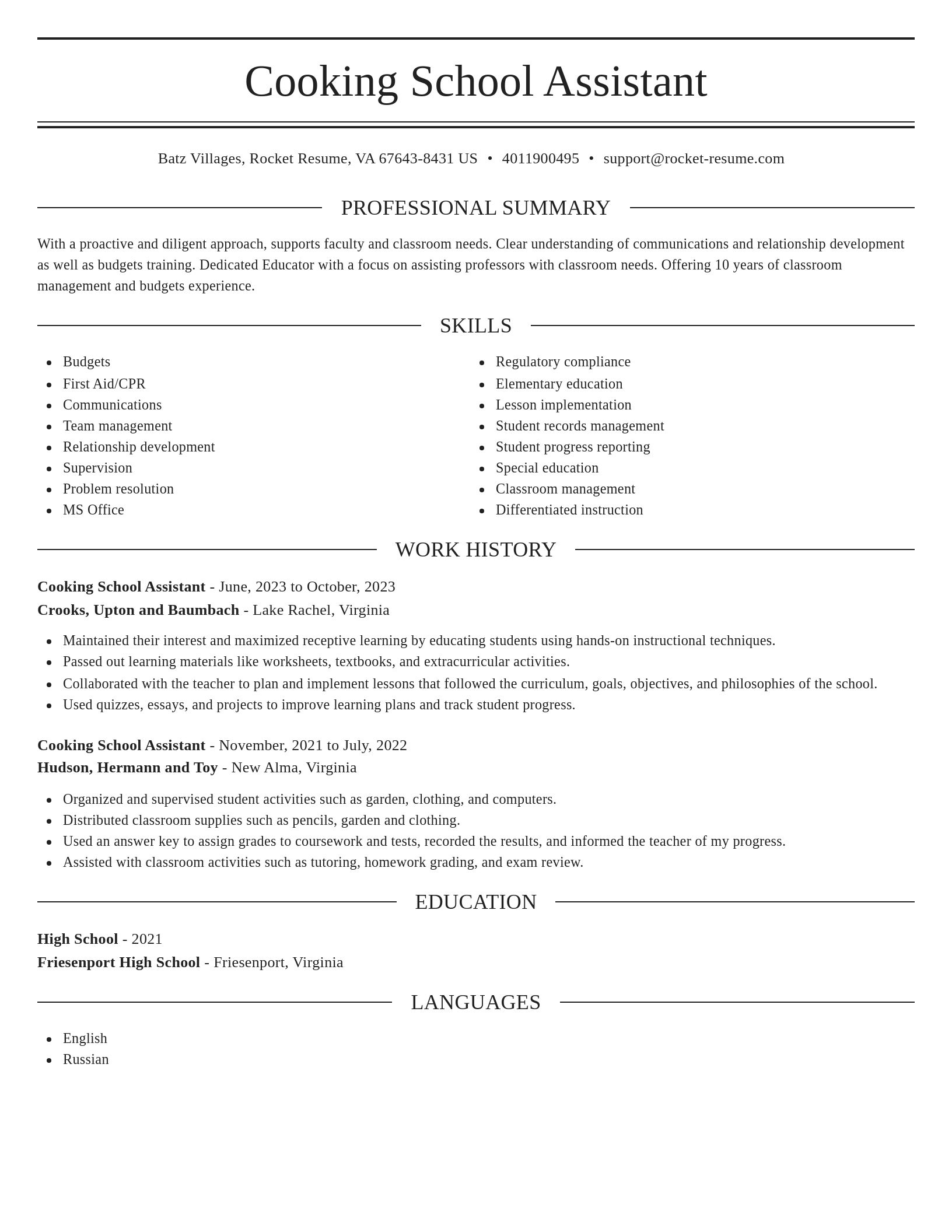 Elegant resume template