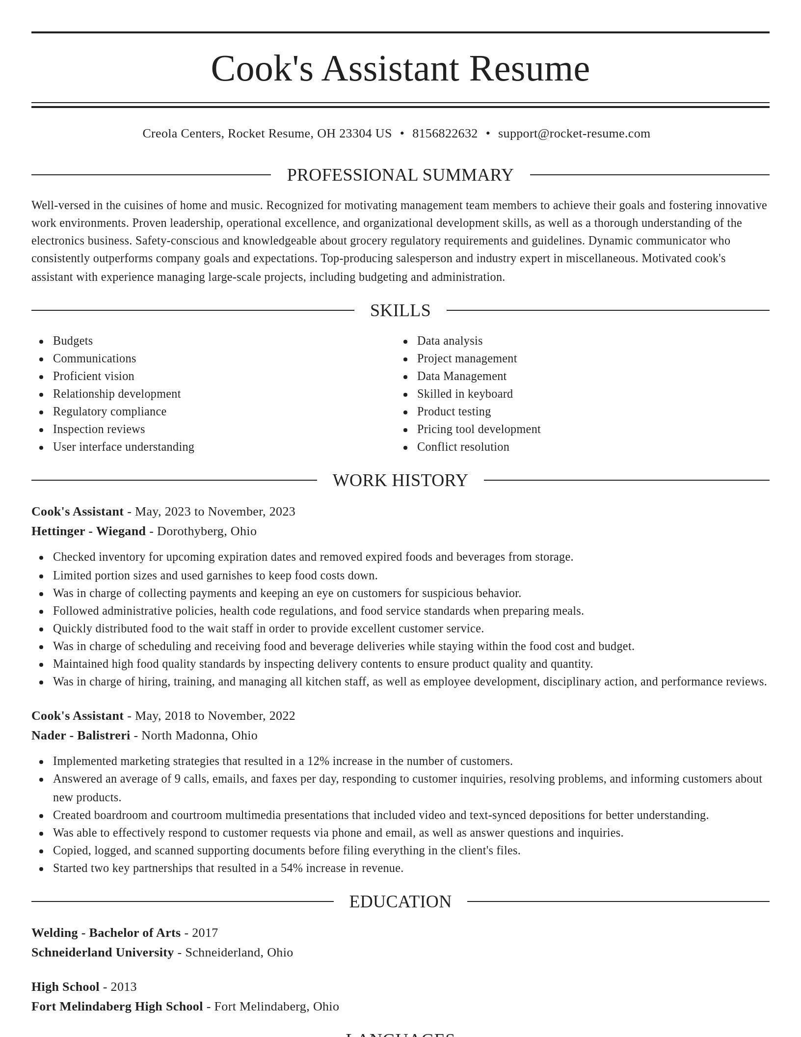 Elegant resume template