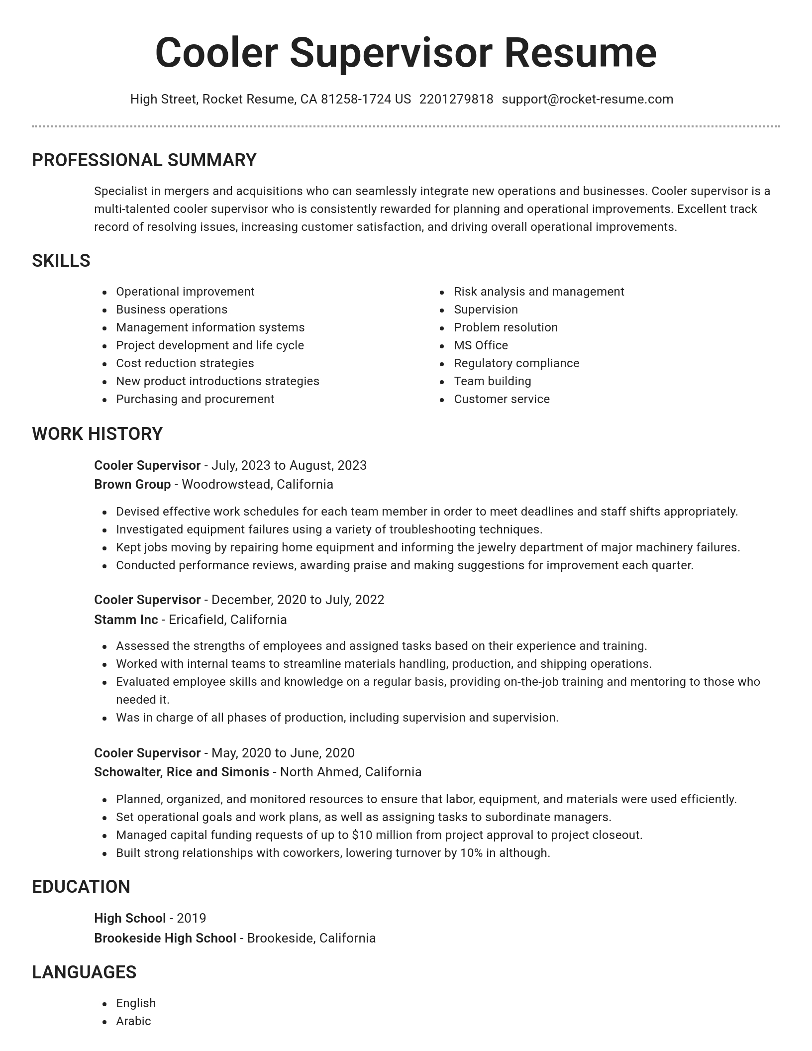 Brilliant resume template