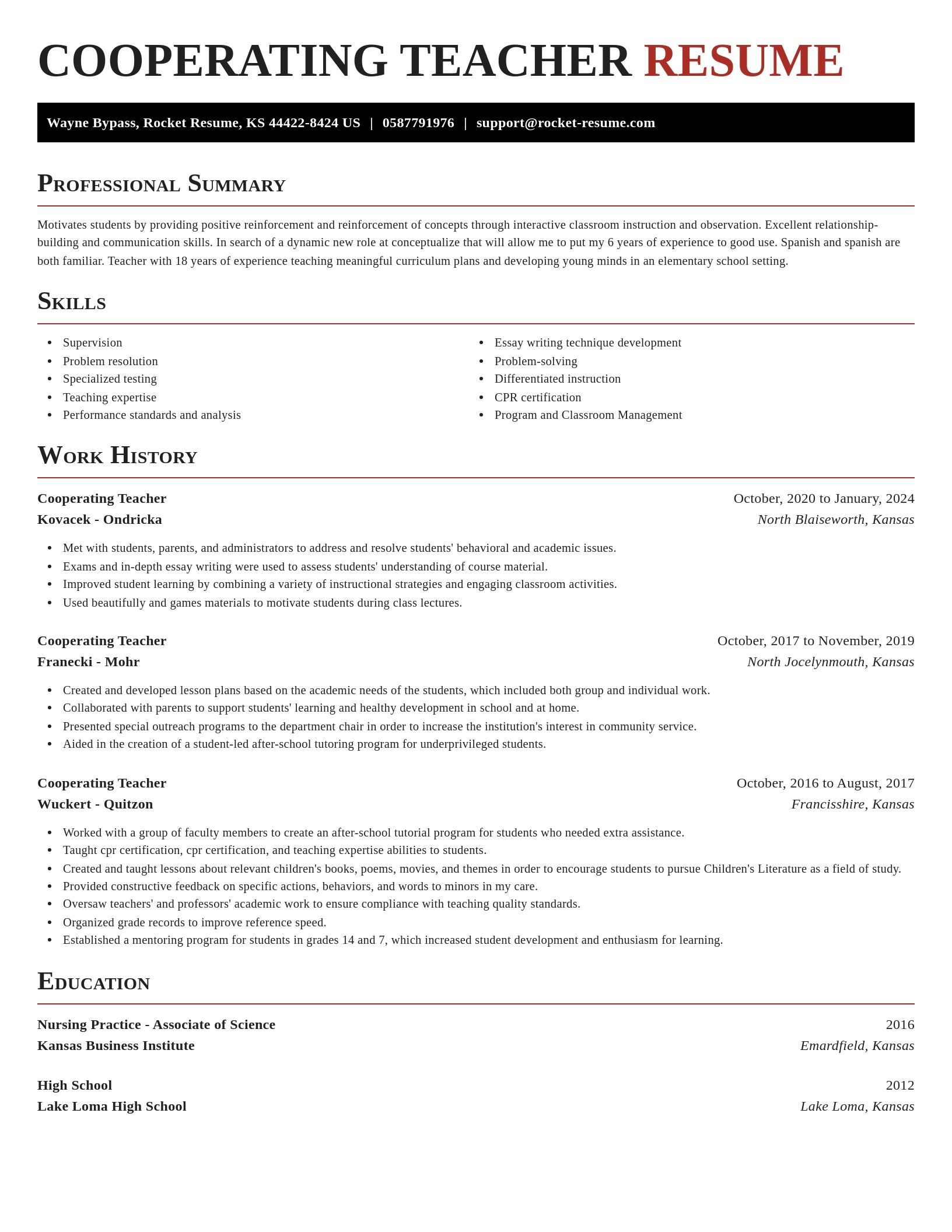 Exquisite resume template