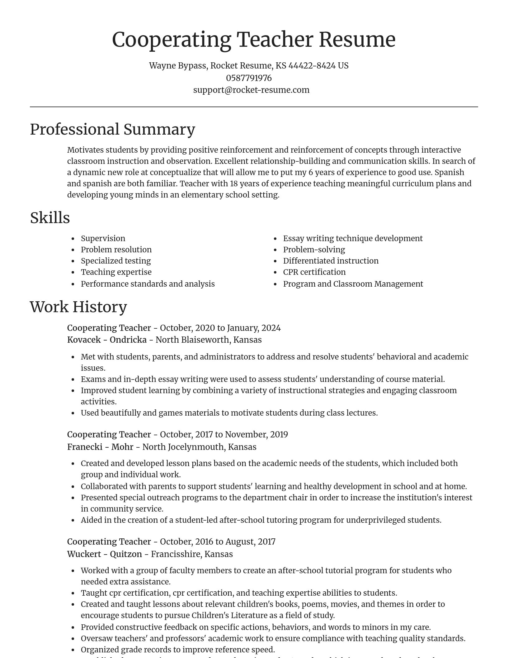 Focal Point resume template