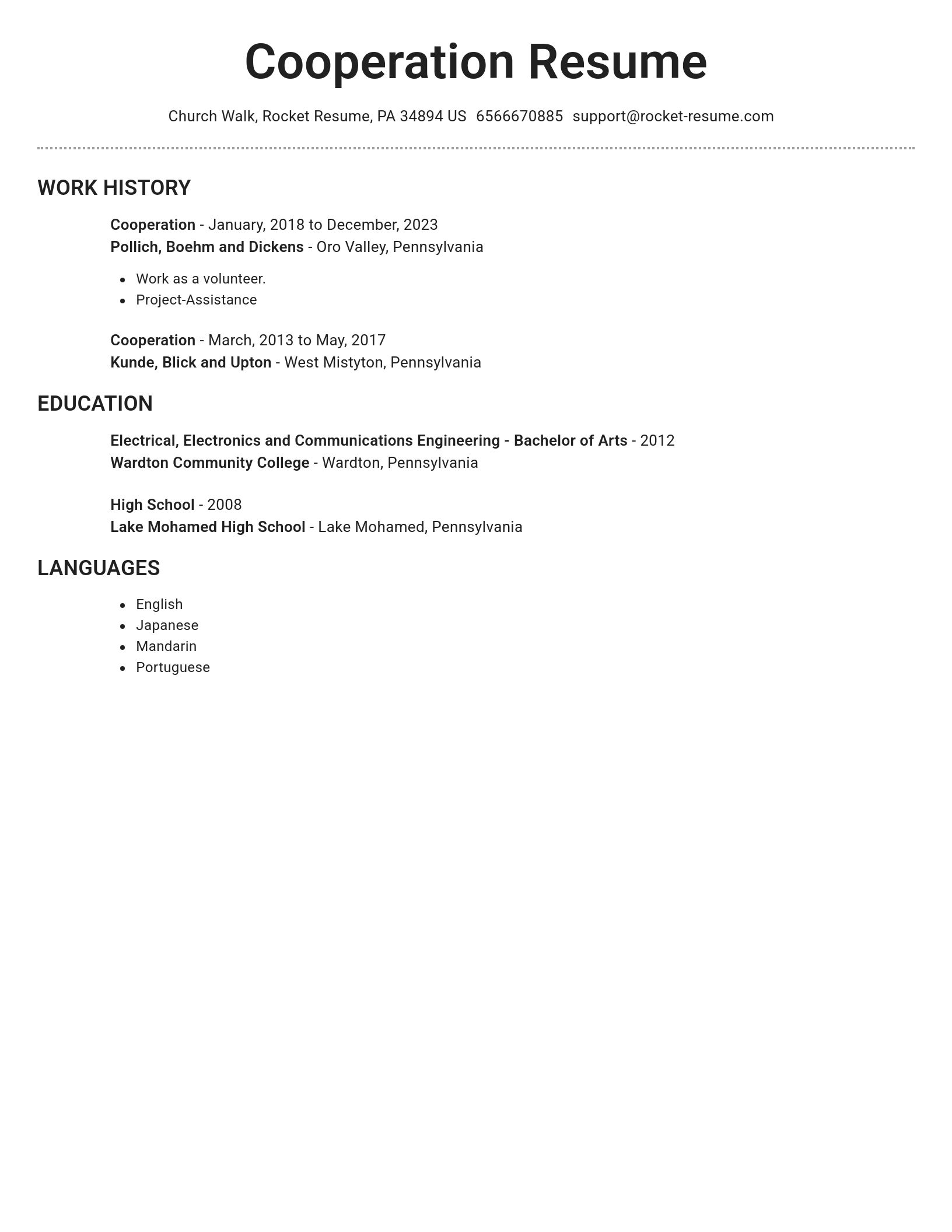 Brilliant resume template