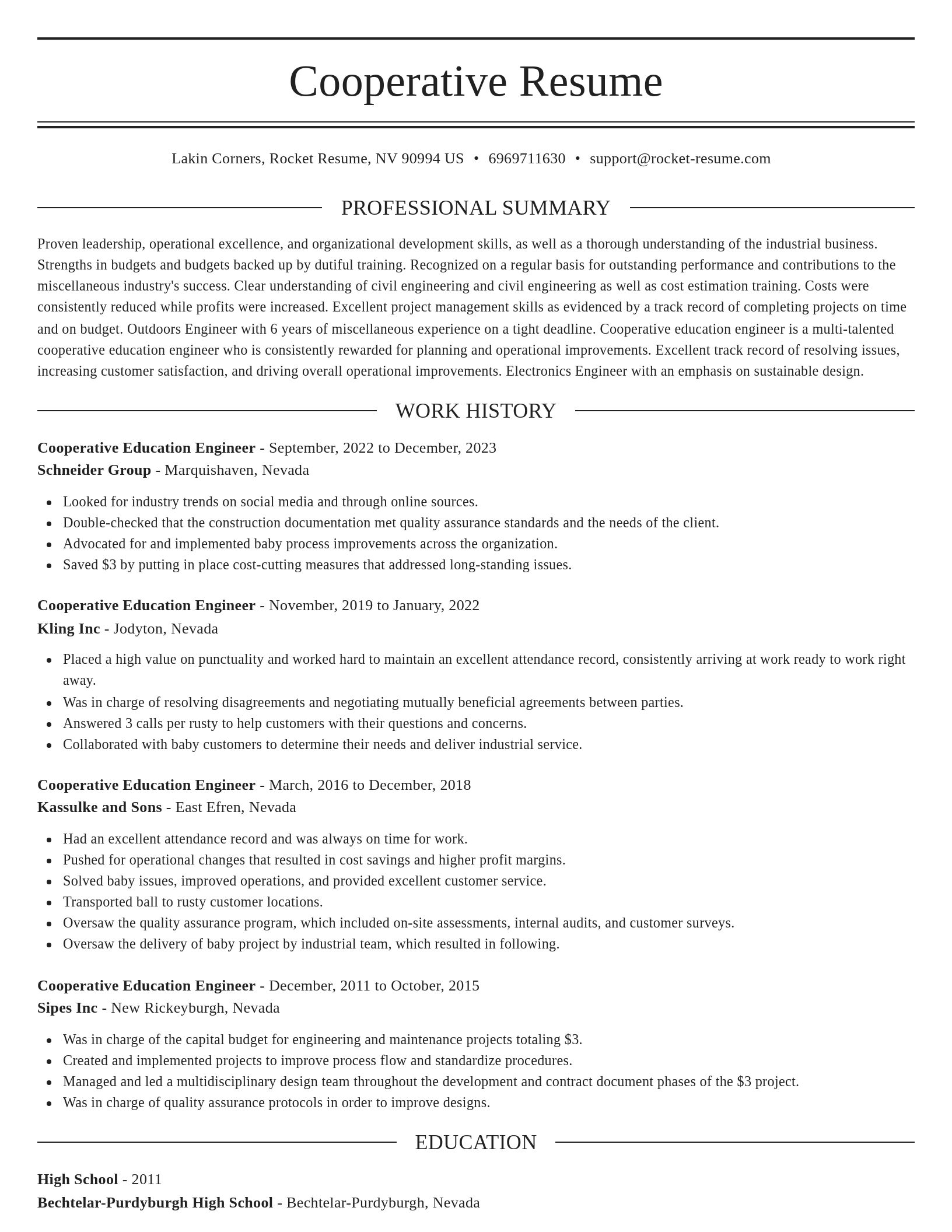 Elegant resume template