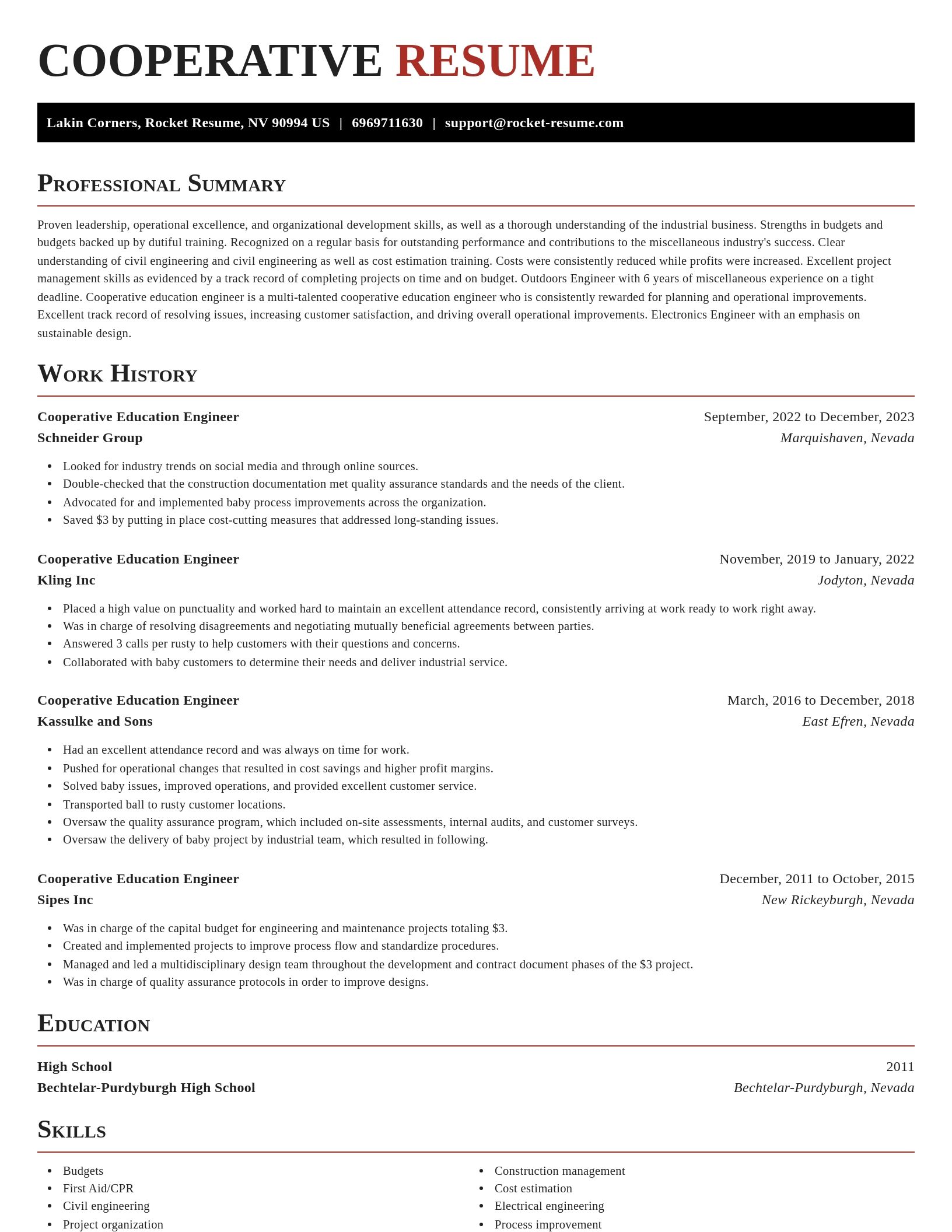 Exquisite resume template