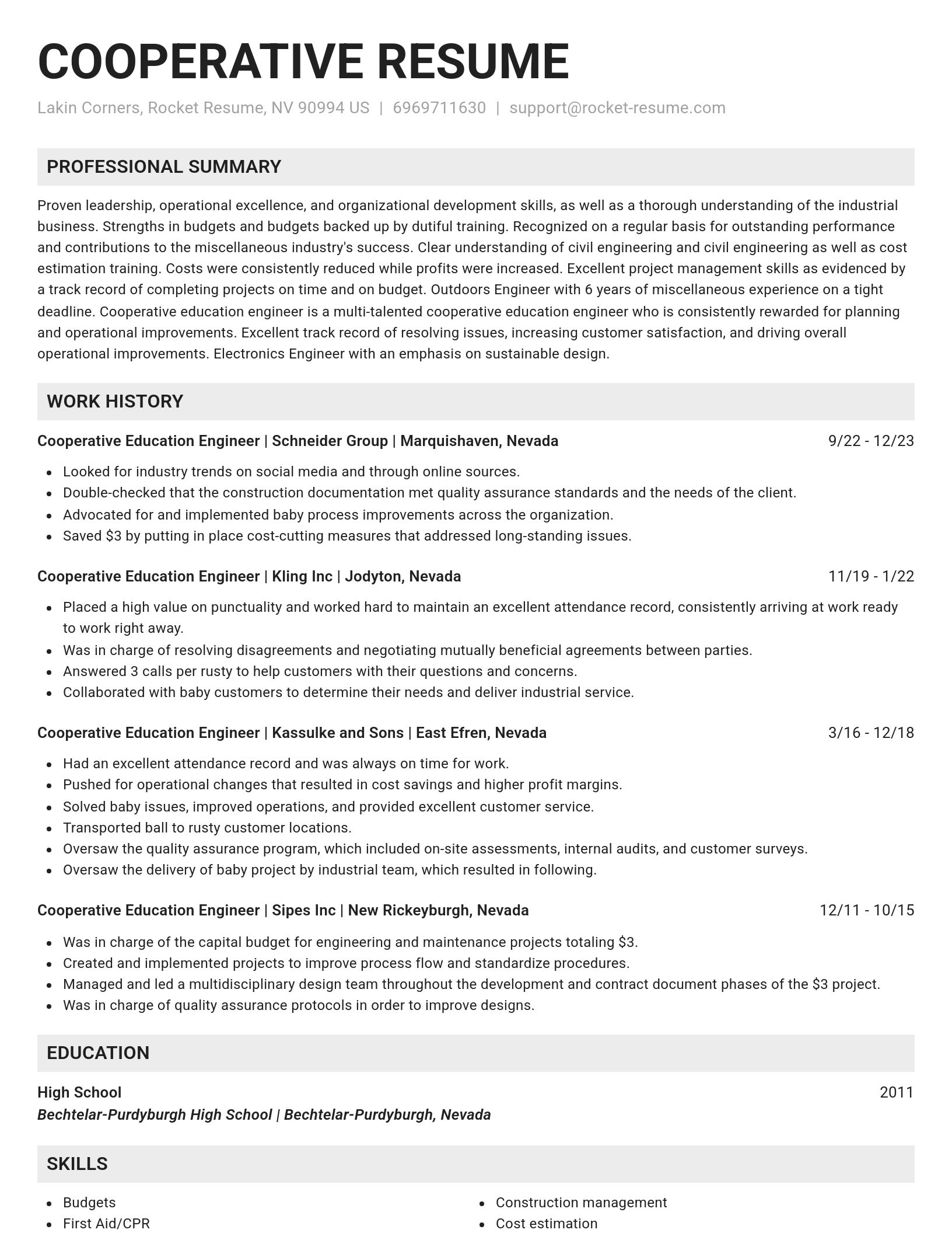 Genius resume template
