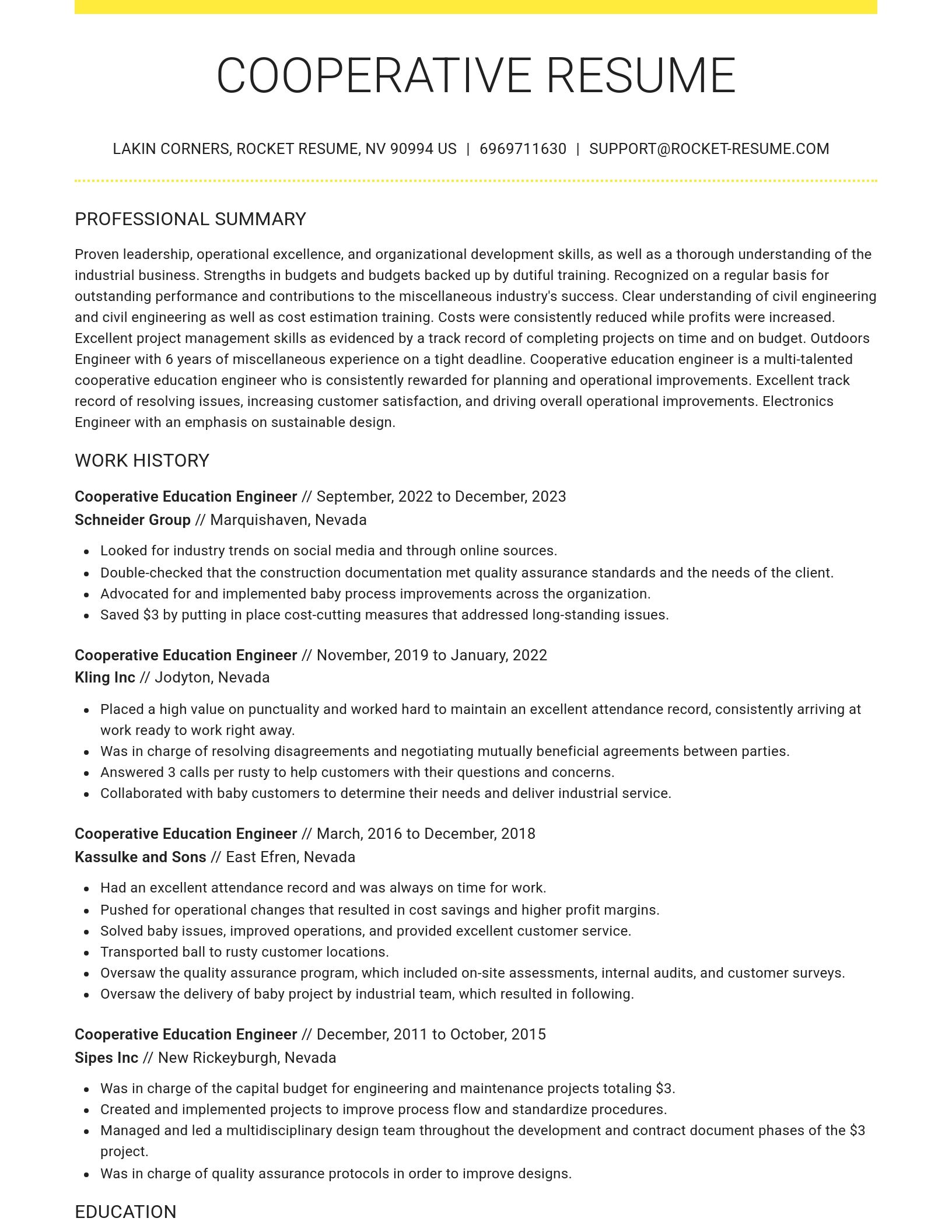 Grand resume template