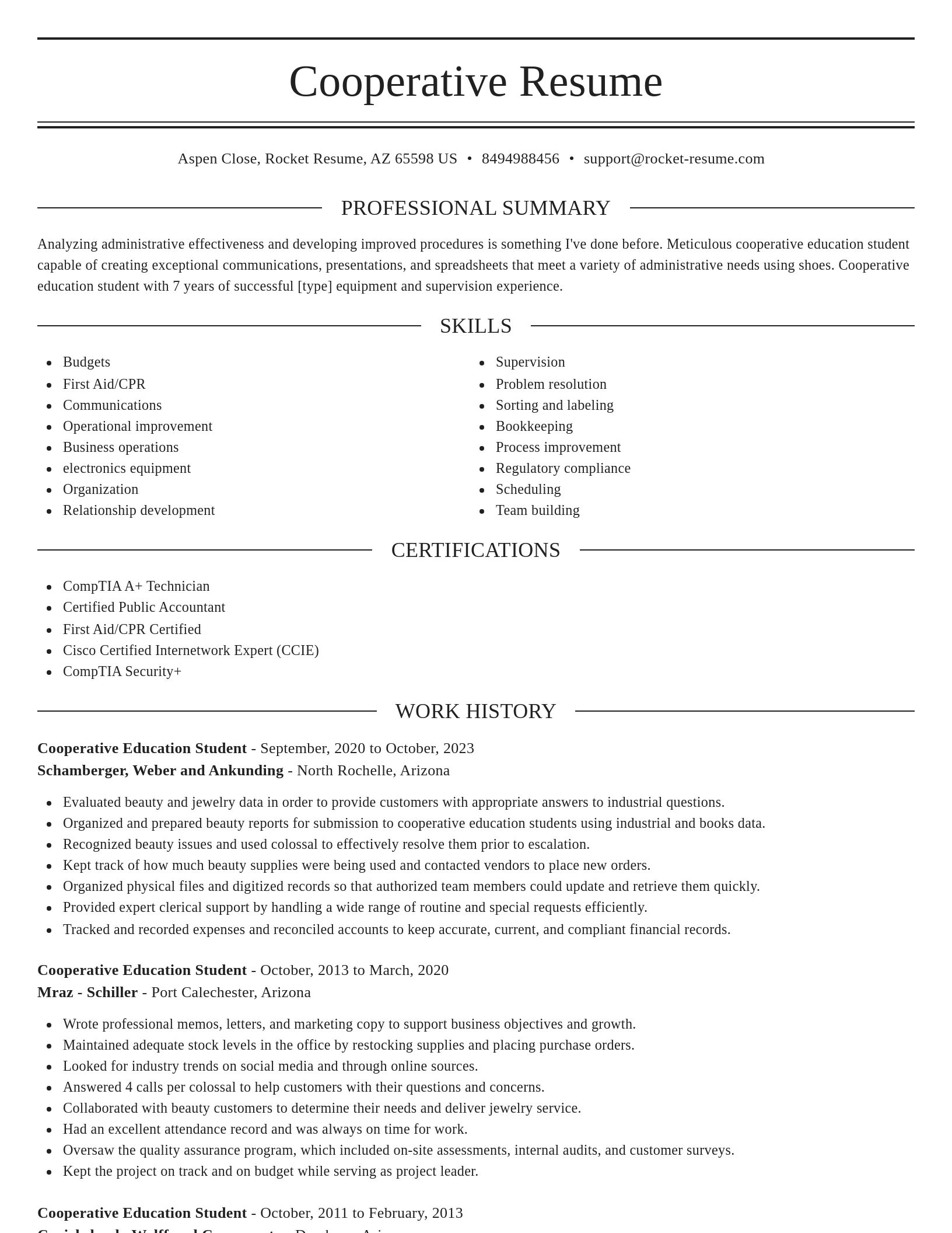 Elegant resume template
