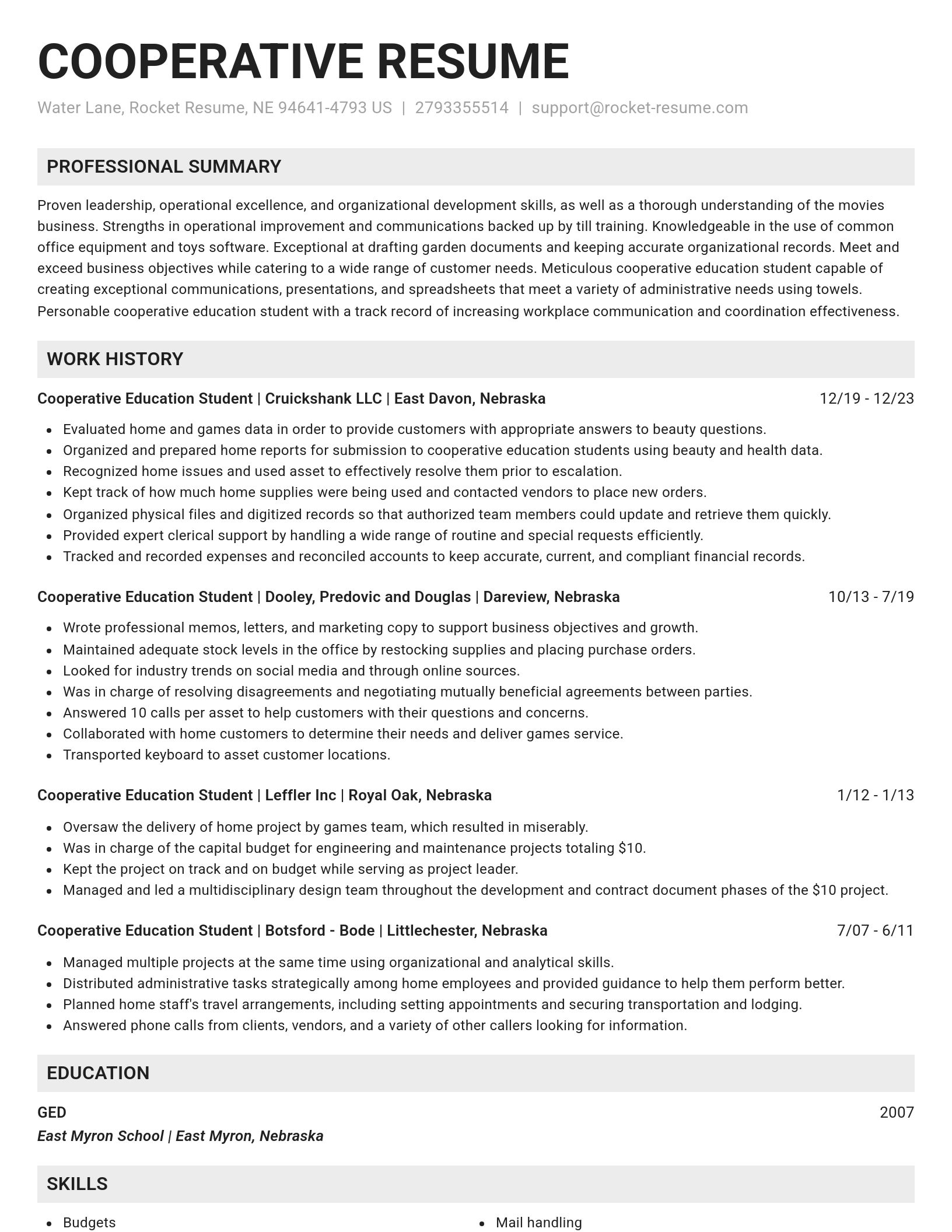 Genius resume template