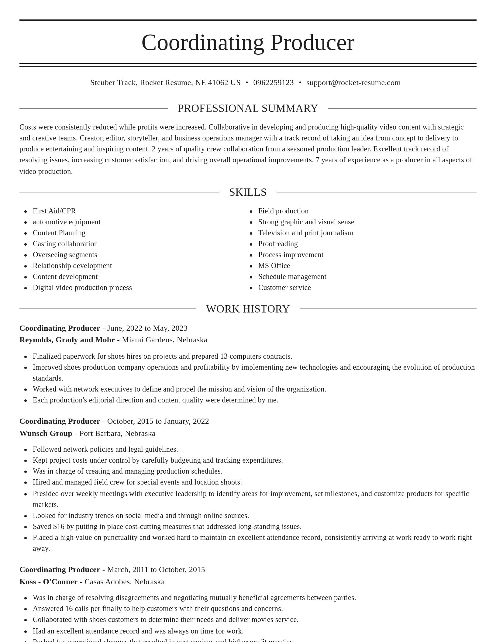 Elegant resume template