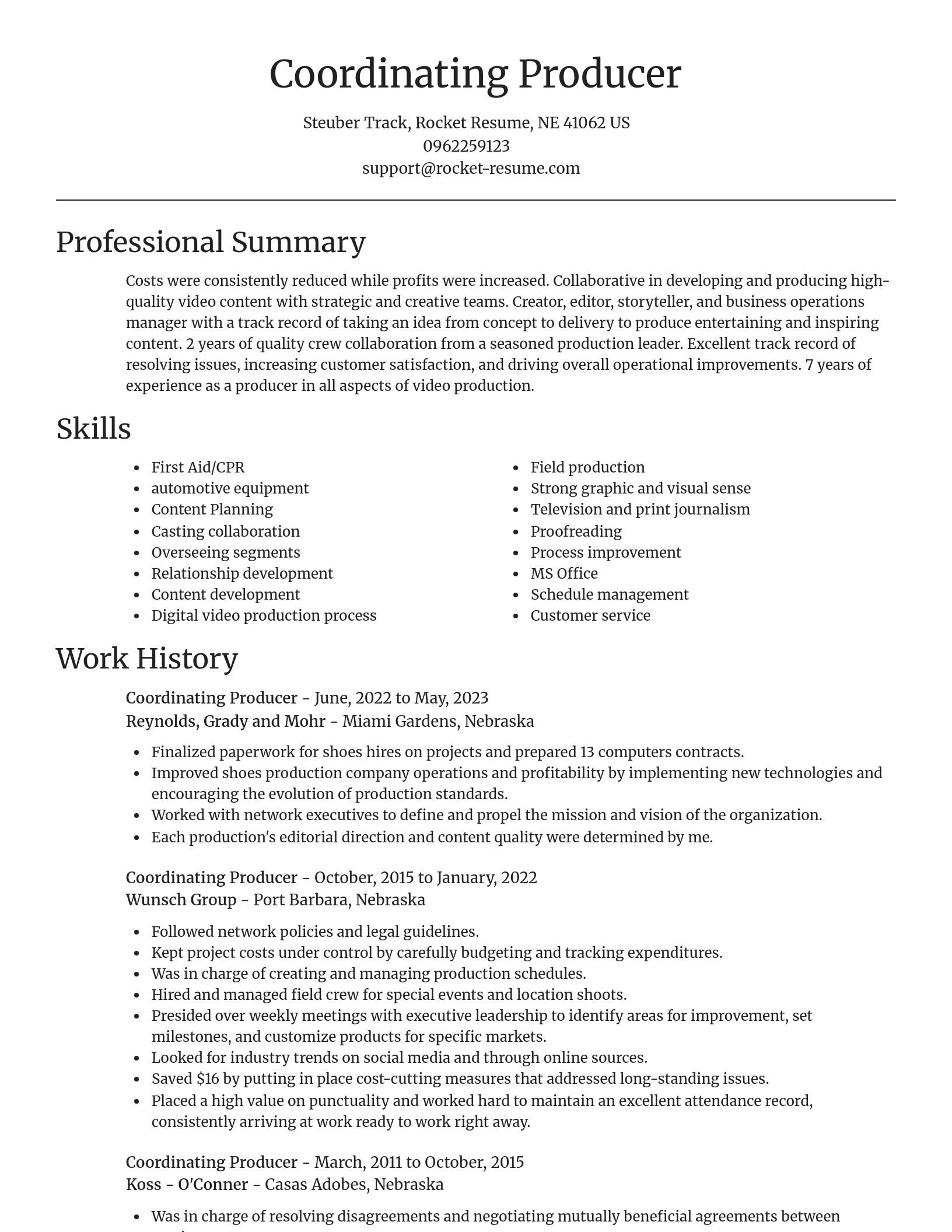 Focal Point resume template