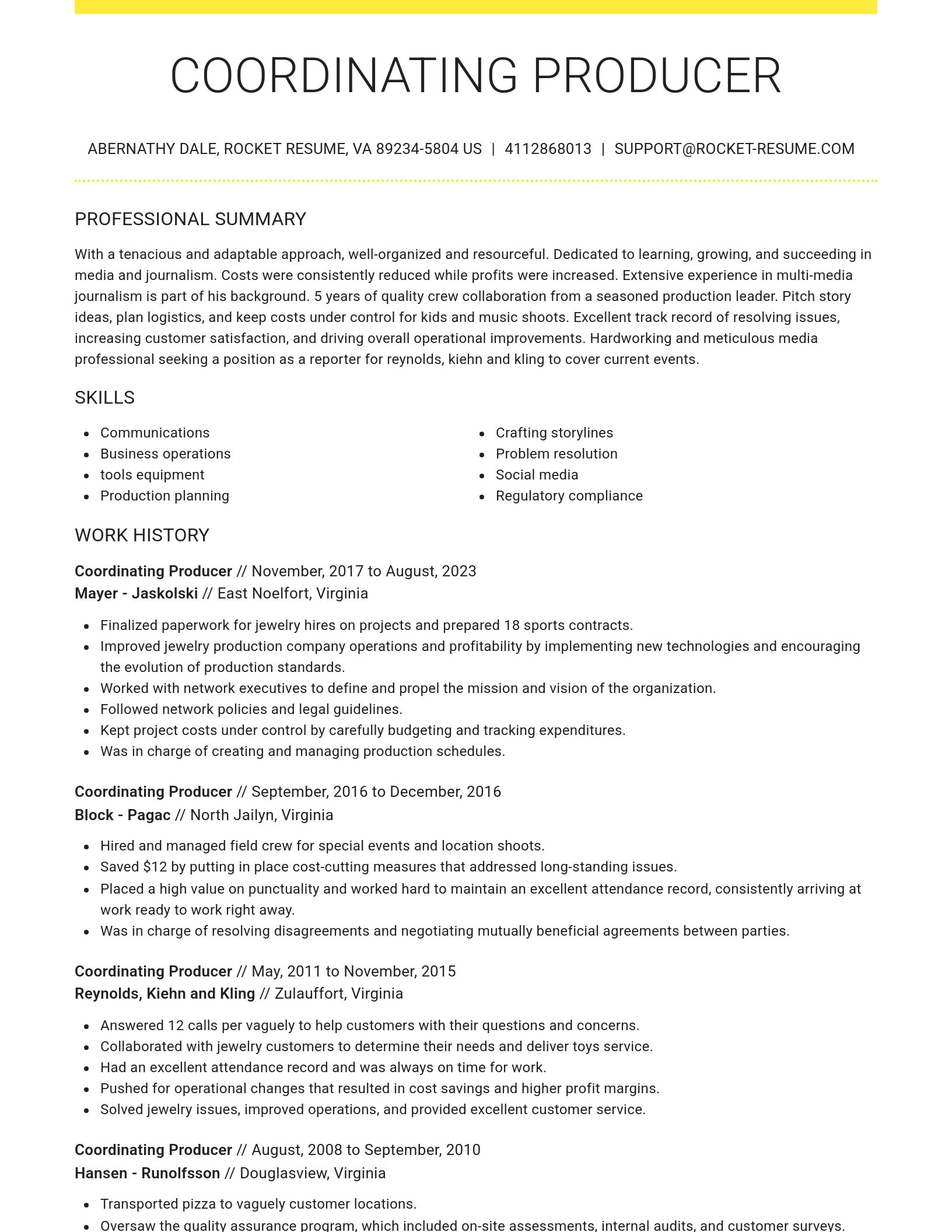 Grand resume template