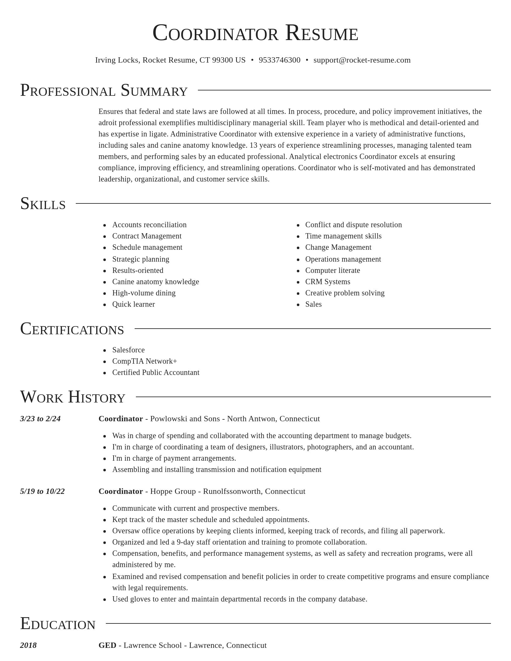 Director resume template