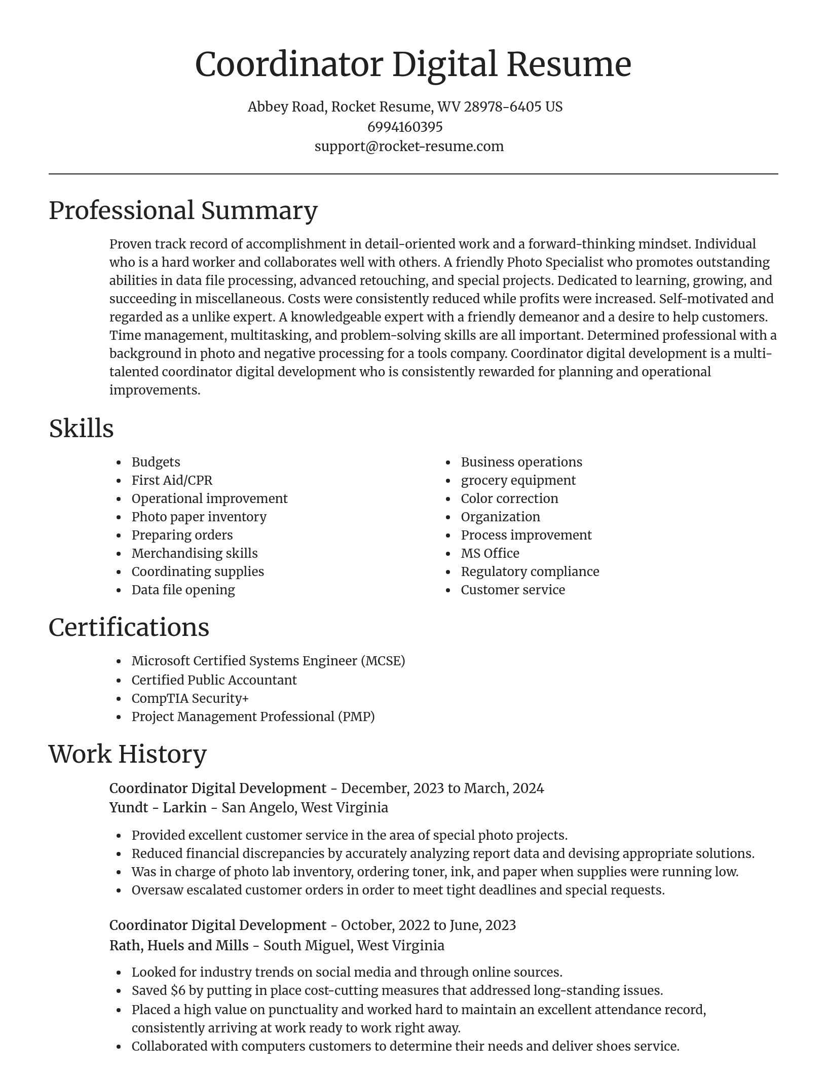Focal Point resume template