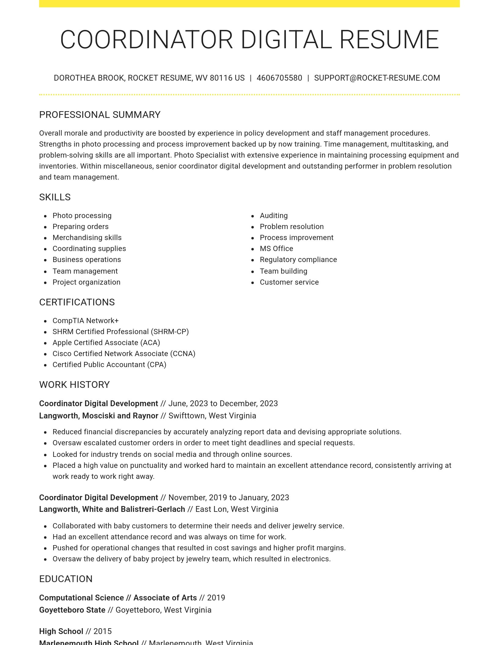 Grand resume template