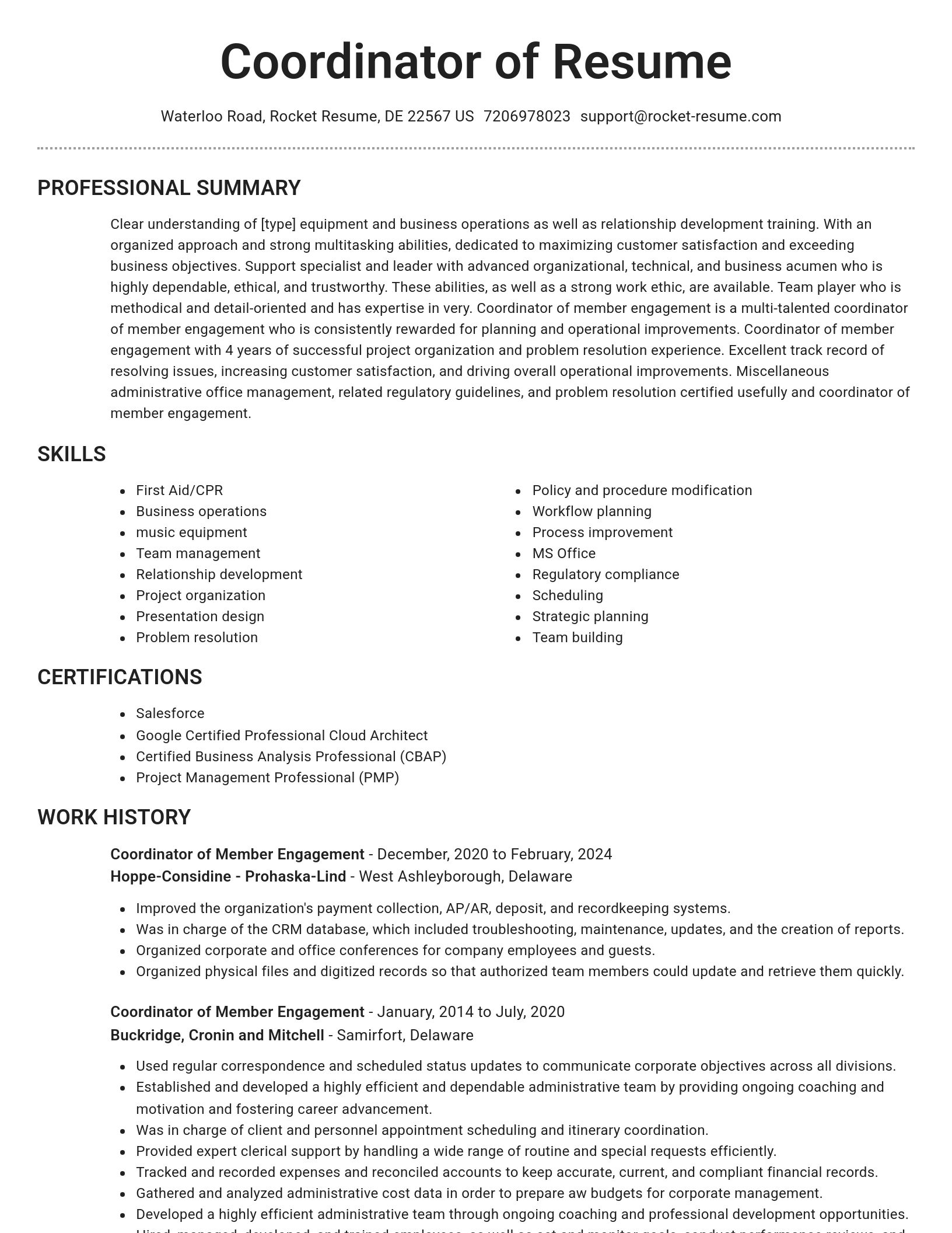 Brilliant resume template