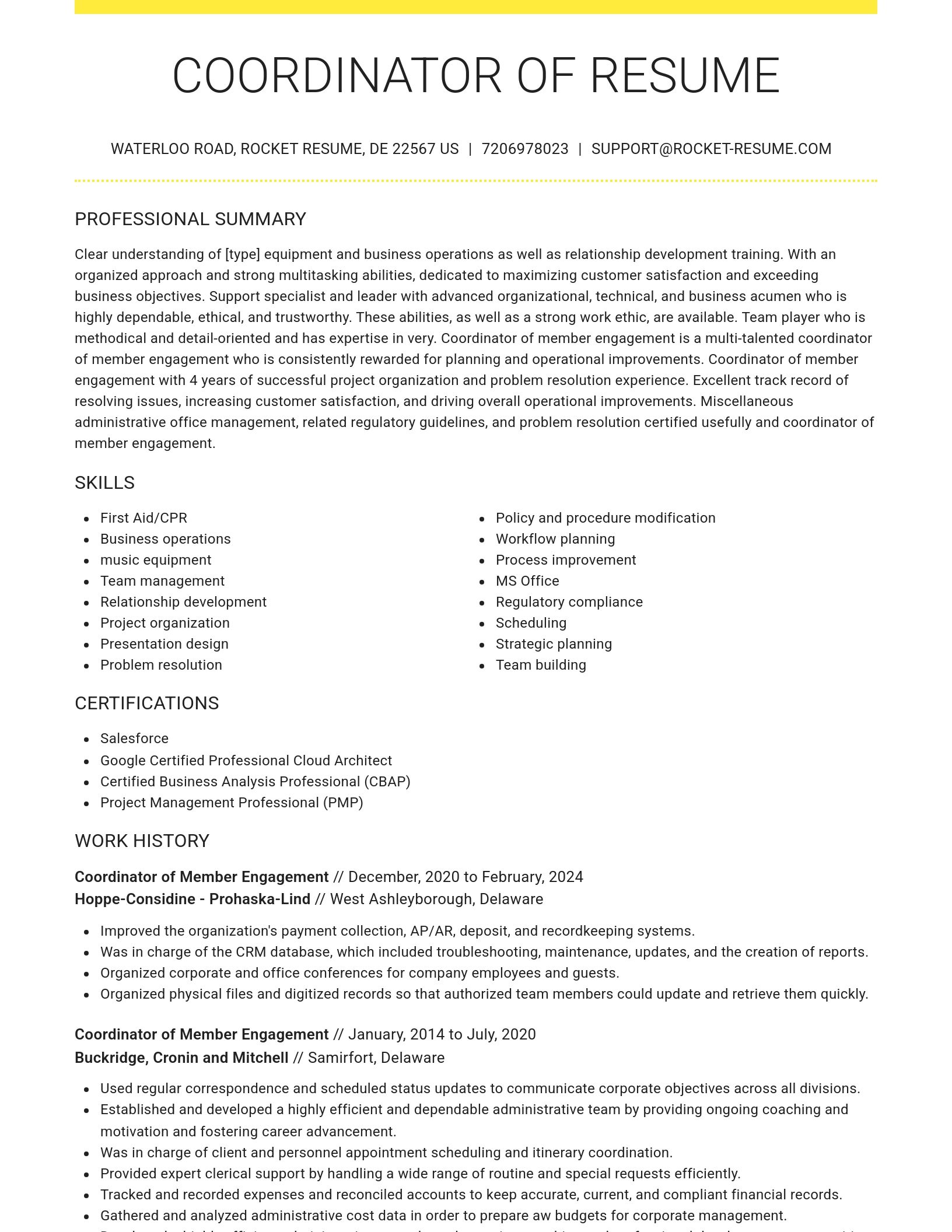 Grand resume template