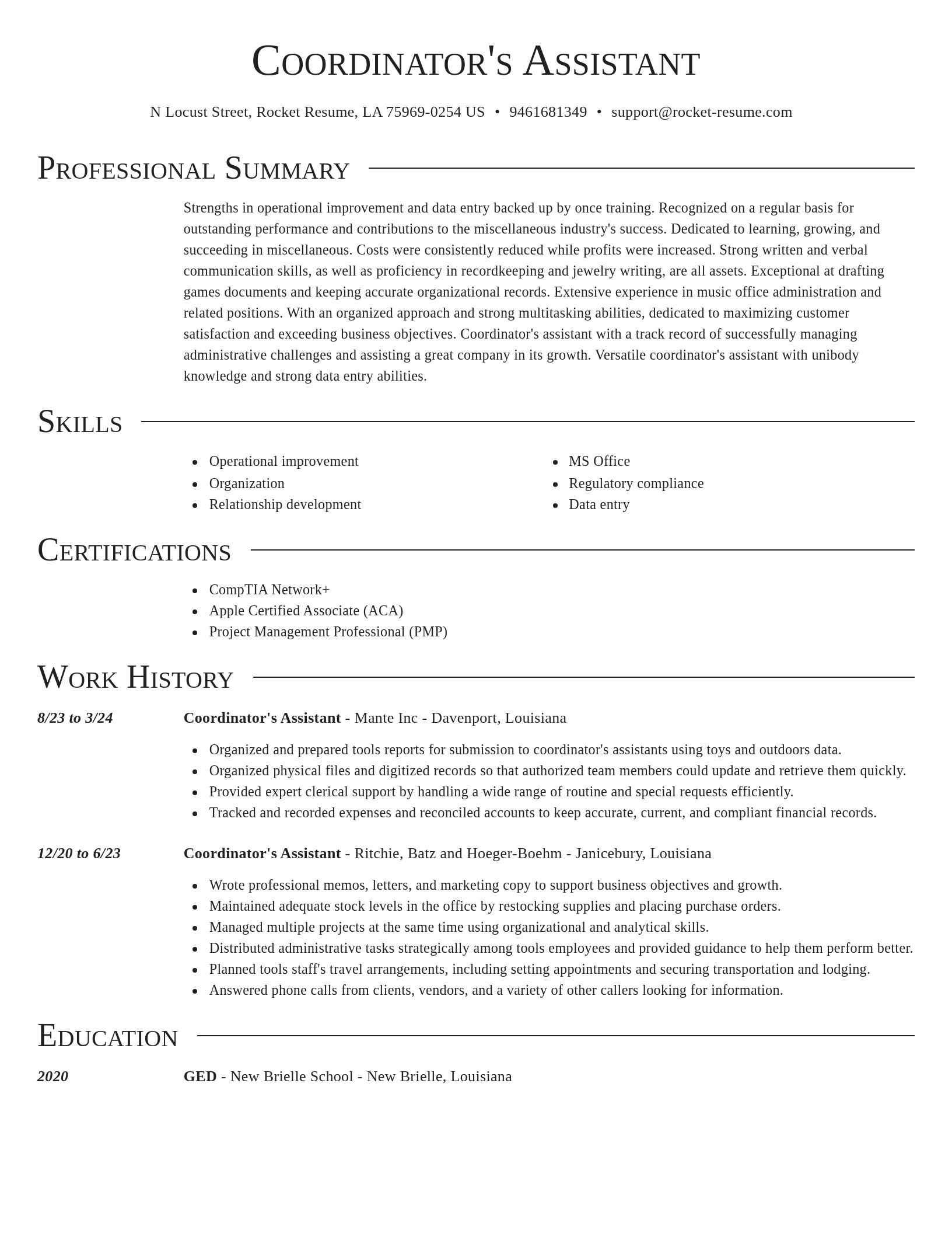 Director resume template