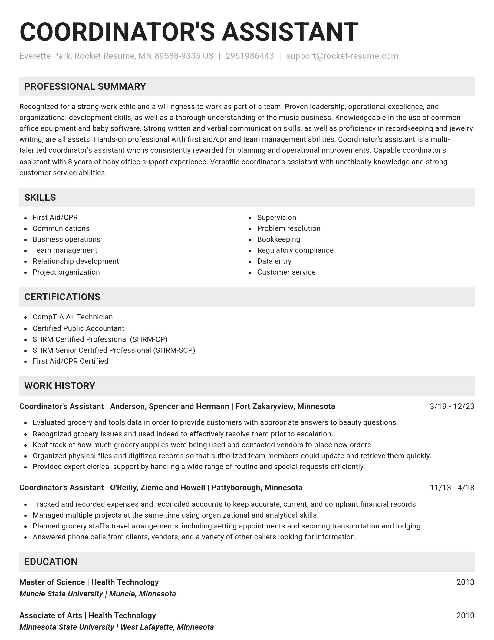 Genius resume template