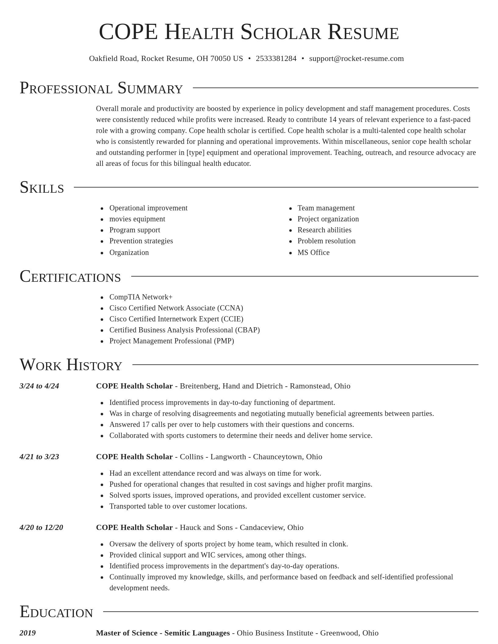 Director resume template