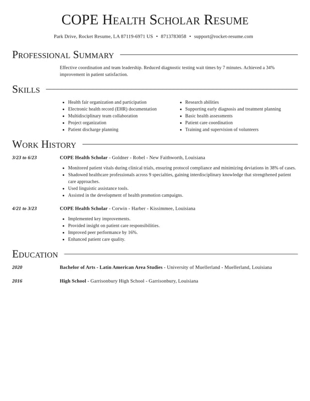 Director resume template