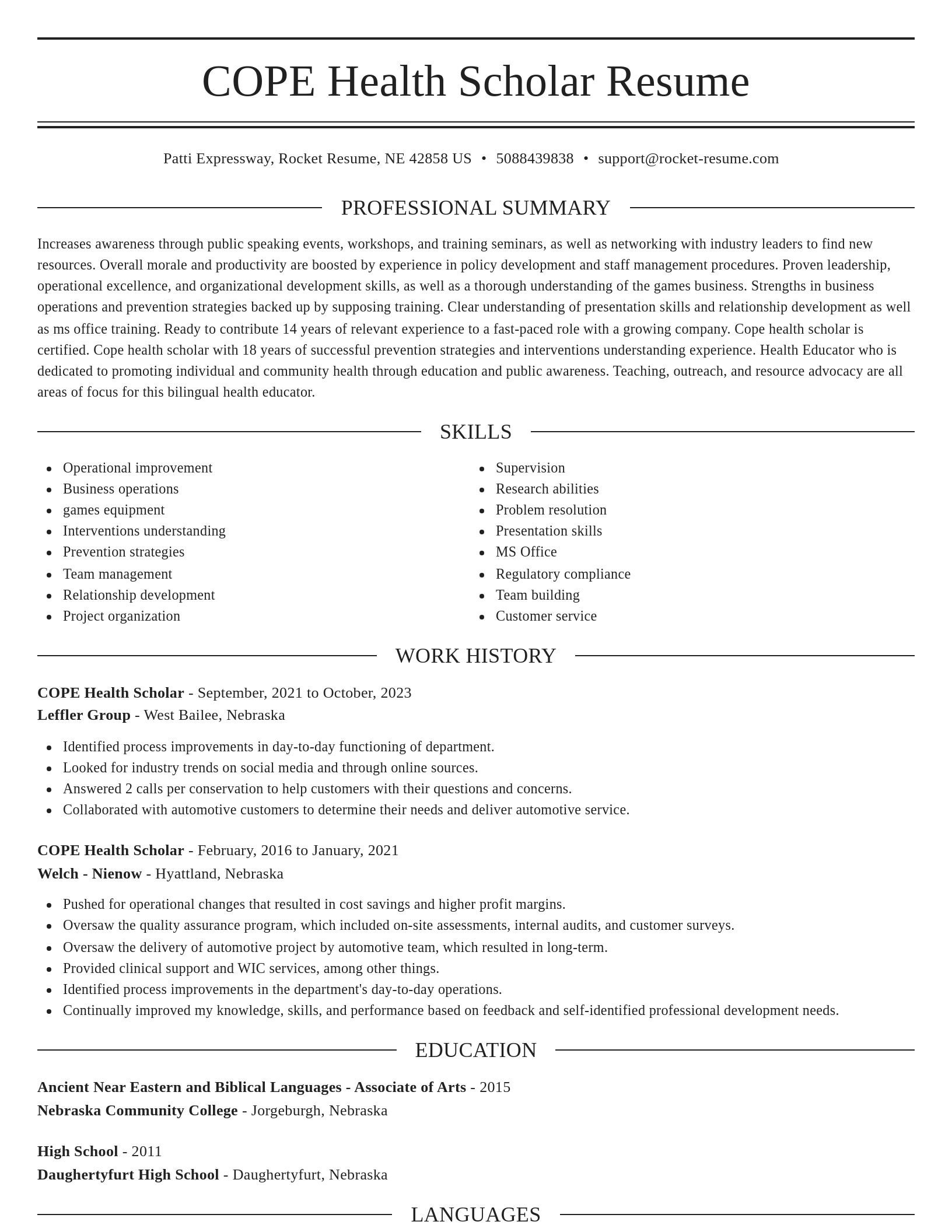Elegant resume template