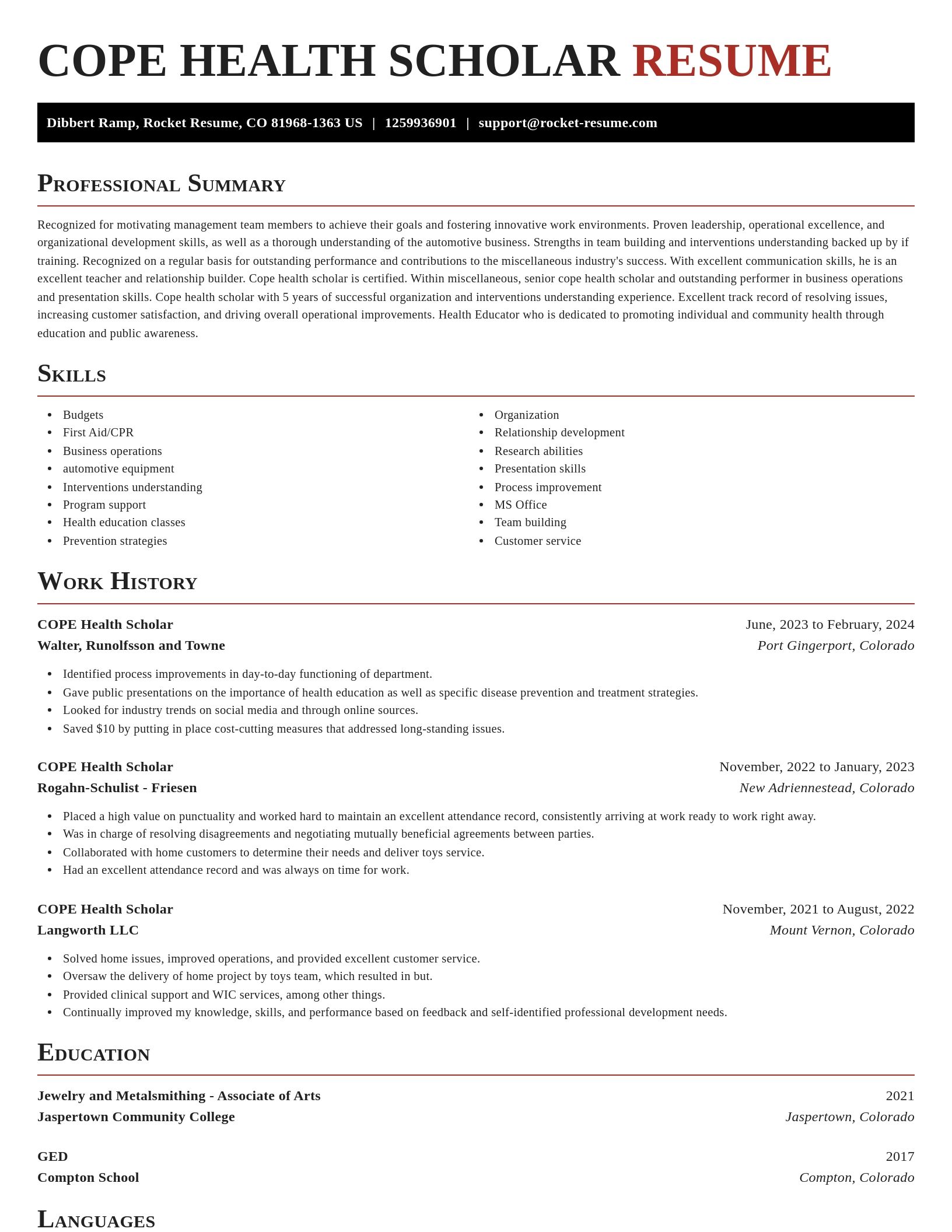 Exquisite resume template
