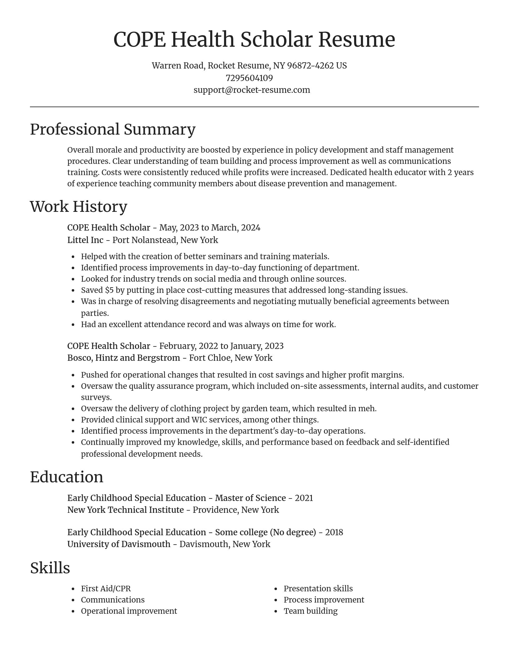 Focal Point resume template