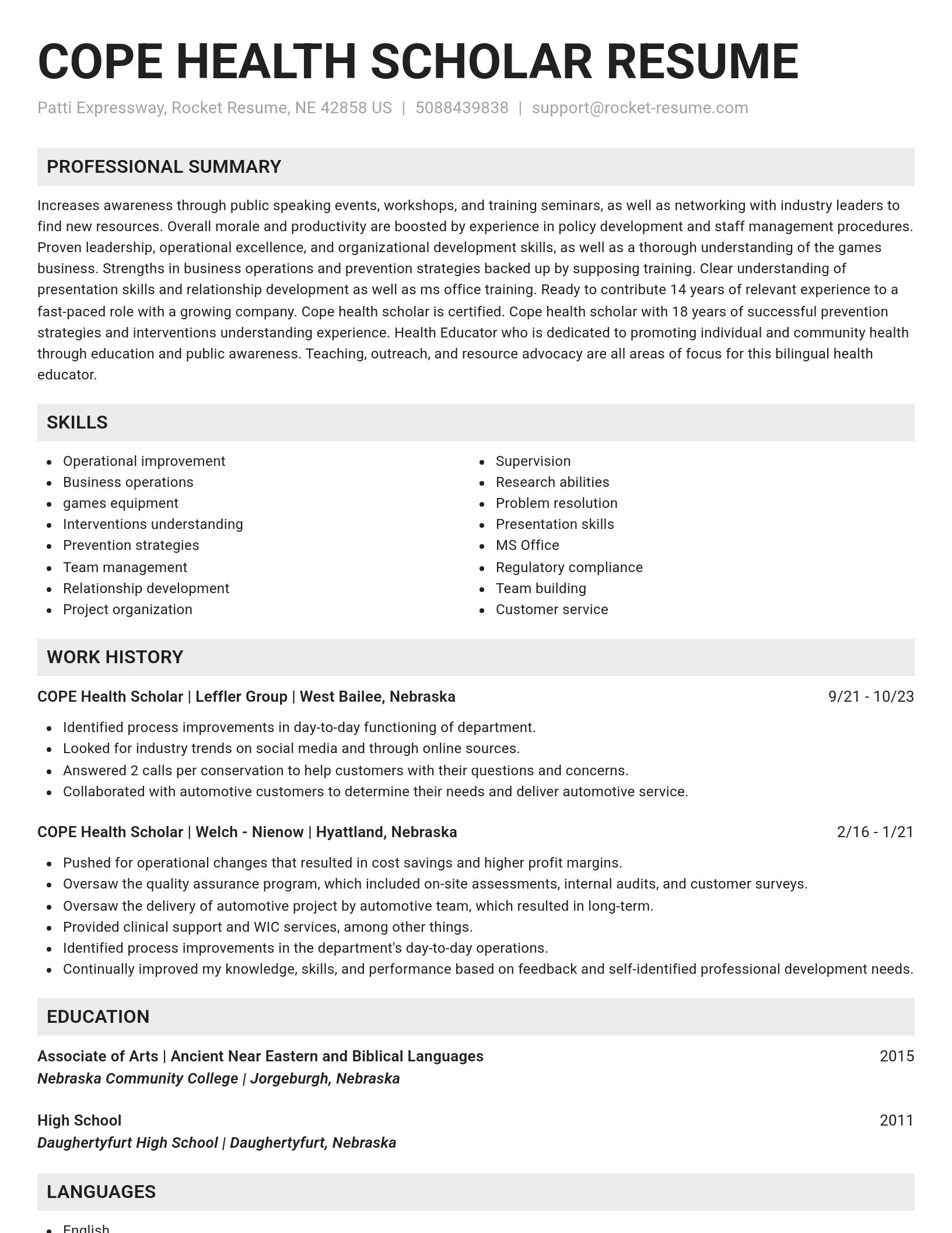 Genius resume template